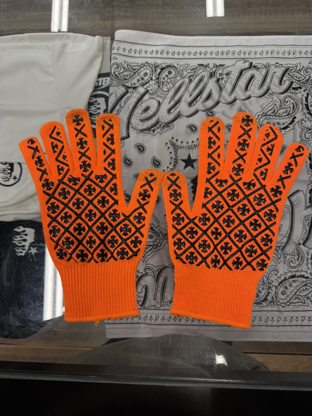 Chrome Hearts Chrome Hearts Orange Gloves Size ONE SIZE - 2 Thumbnail