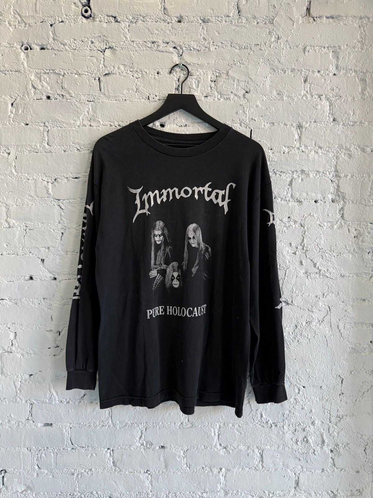 Vintage 1990s IMMORTAL ‘PURE HOLOCAUST’ L/S TEE Size US L / EU 52-54 / 3 - 1 Thumbnail