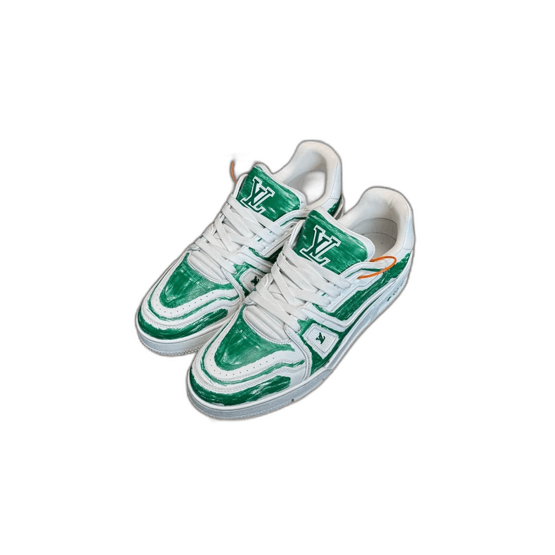 Louis Vuitton Louis Vuitton LV Trainer White Green Sneakers Size US 9 / EU 42 - 1 Thumbnail