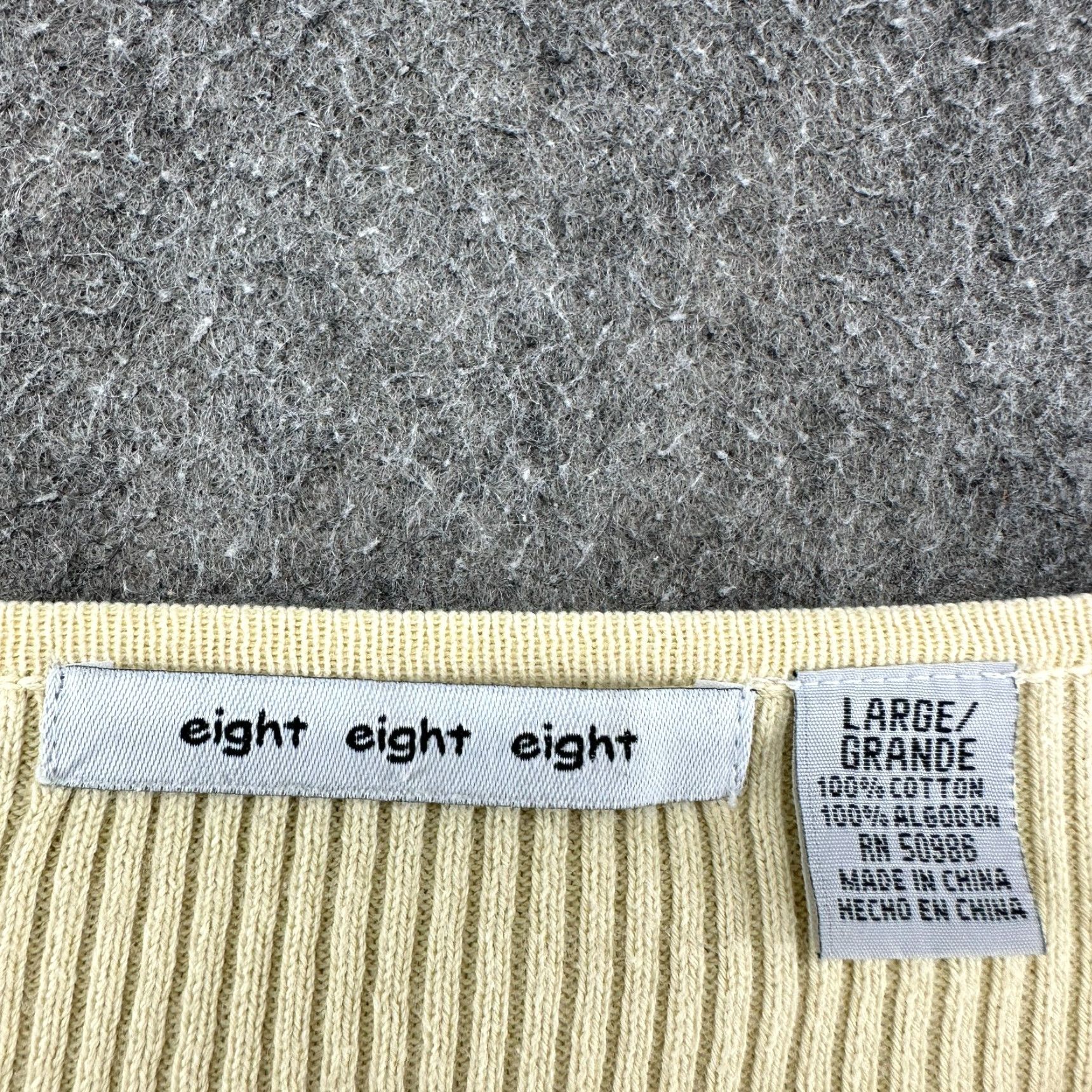 Vintage VINTAGE Eight Eight Eight Sweater Womens L Yellow Pullover Knit Round Neck 90s Size L / US 10 / IT 46 - 5 Thumbnail