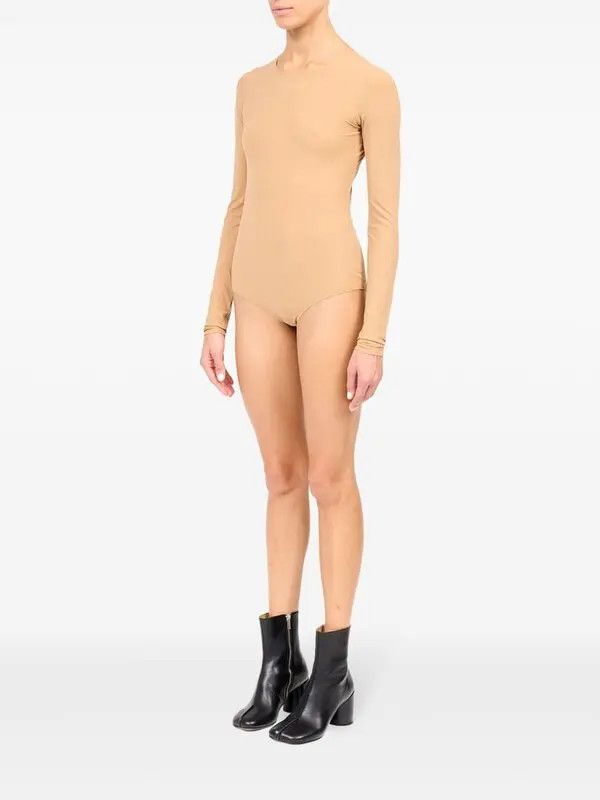 Saint Laurent Paris o1bcso1str0426 Number-Motif Bodysuit in Beige Size S / US 4 / IT 40 - 5 Thumbnail