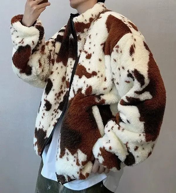 Japanese Brand Vintage Hip Hop y2k Fluffy Wool Reversible Jacket Coat Size US XL / EU 56 / 4 - 1 Thumbnail