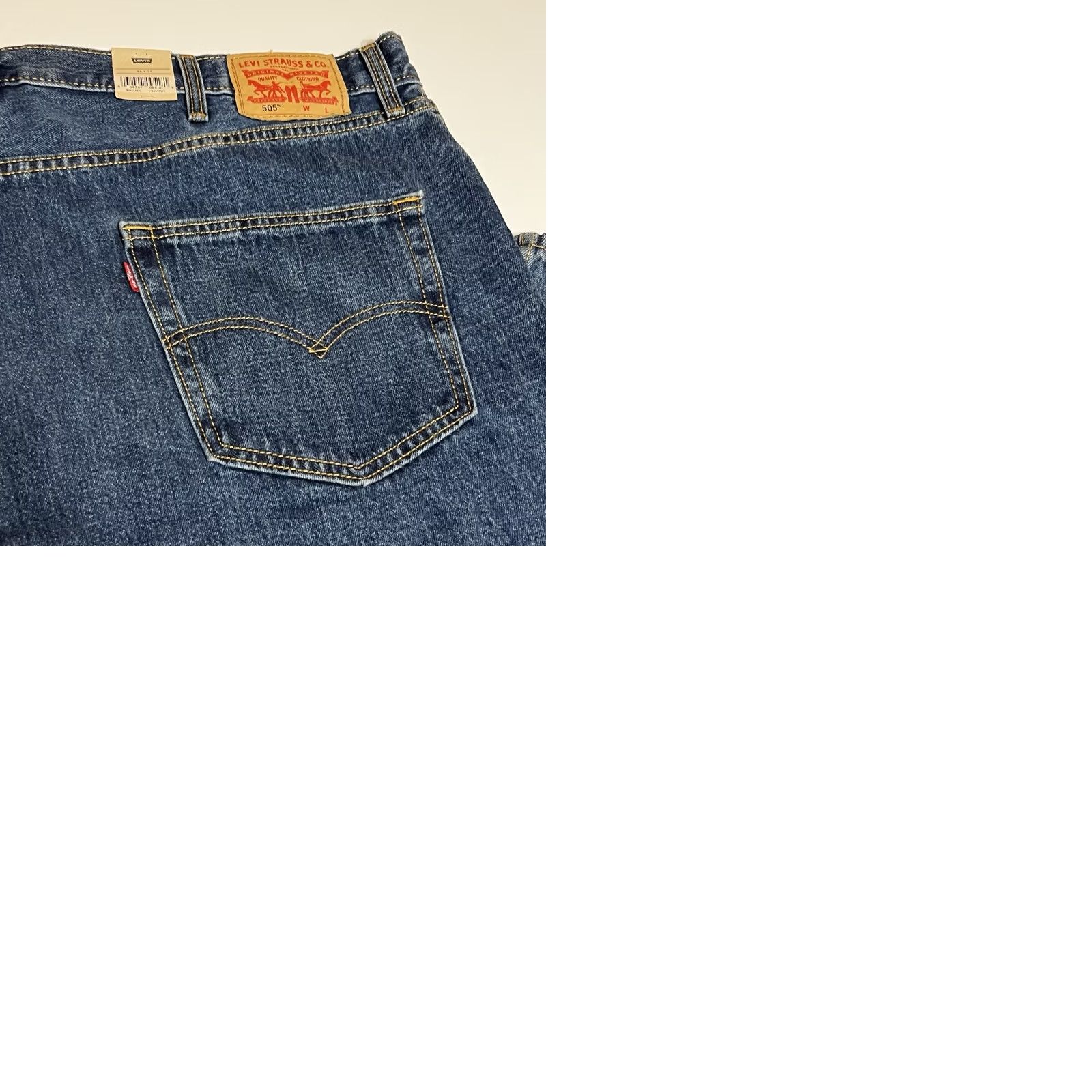 Levi's Levi's 505 Jeans Mens Big Tall 46x34 Blue Denim Straight NWT Work Pants 5-Pocket Size US 30 / EU 46 - 9 Thumbnail
