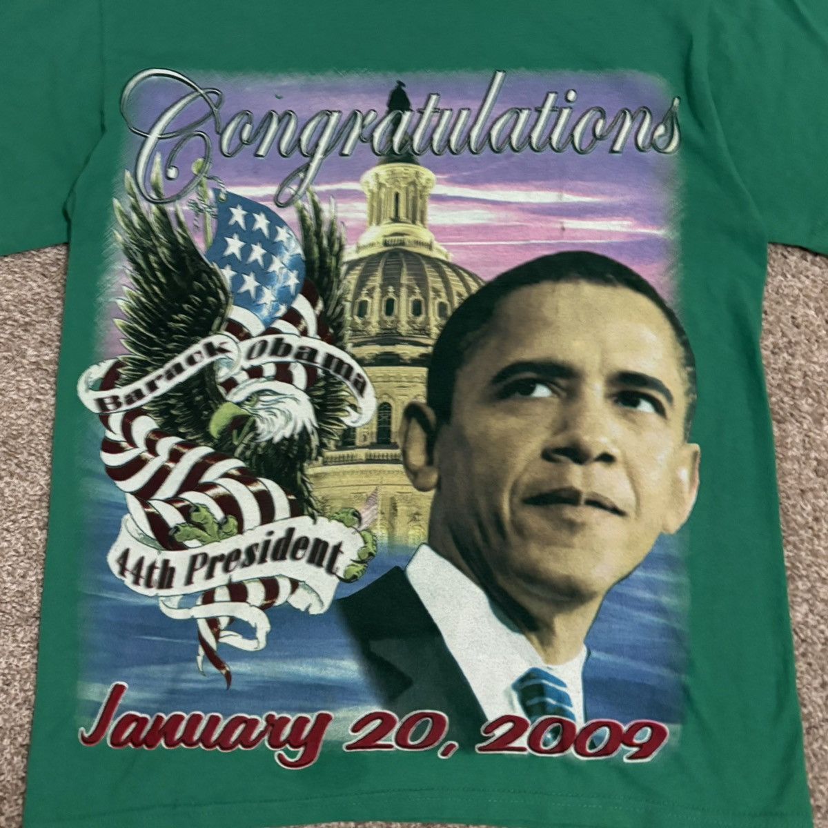 Vintage Barack Obama Inauguration Tee 2009 Presidential Graphic Size US M / EU 48-50 / 2 - 2 Thumbnail