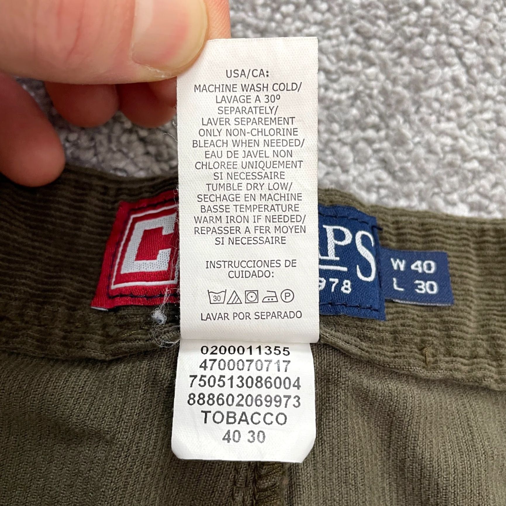 Chaps Chaps Pants Mens 40x30 Dark Green Corduroy Straight Leg Casual Outdoor Size US 40 / EU 56 - 7 Thumbnail