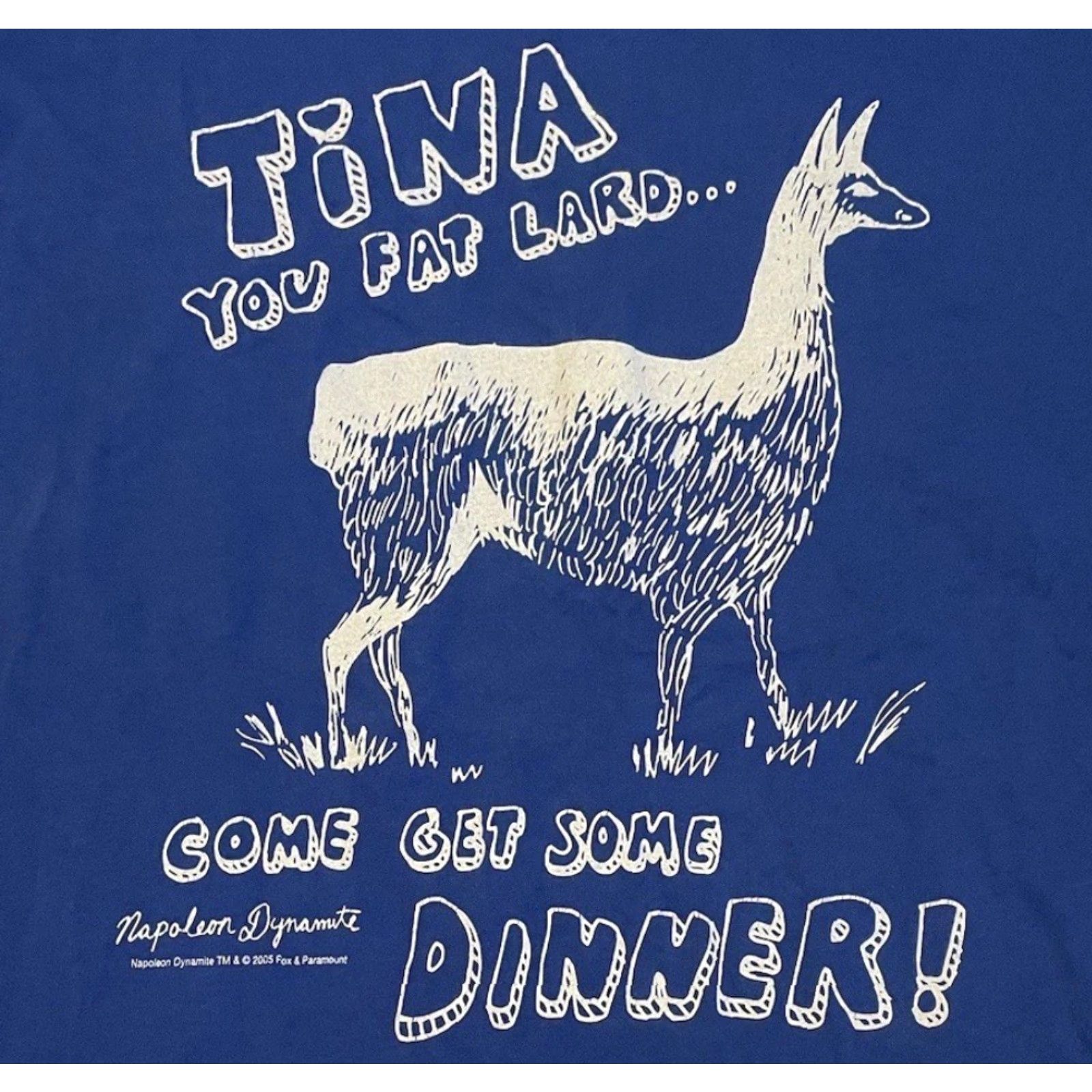 Vintage Vtg Grunge Napoleon Dynamite Tina You Fat Lard Faded Movie Promo Shirt L Blue 90s Funny Vintage Movie Promo Mens T-Shirt Size L Mens Size US L / EU 52-54 / 3 - 2 Thumbnail