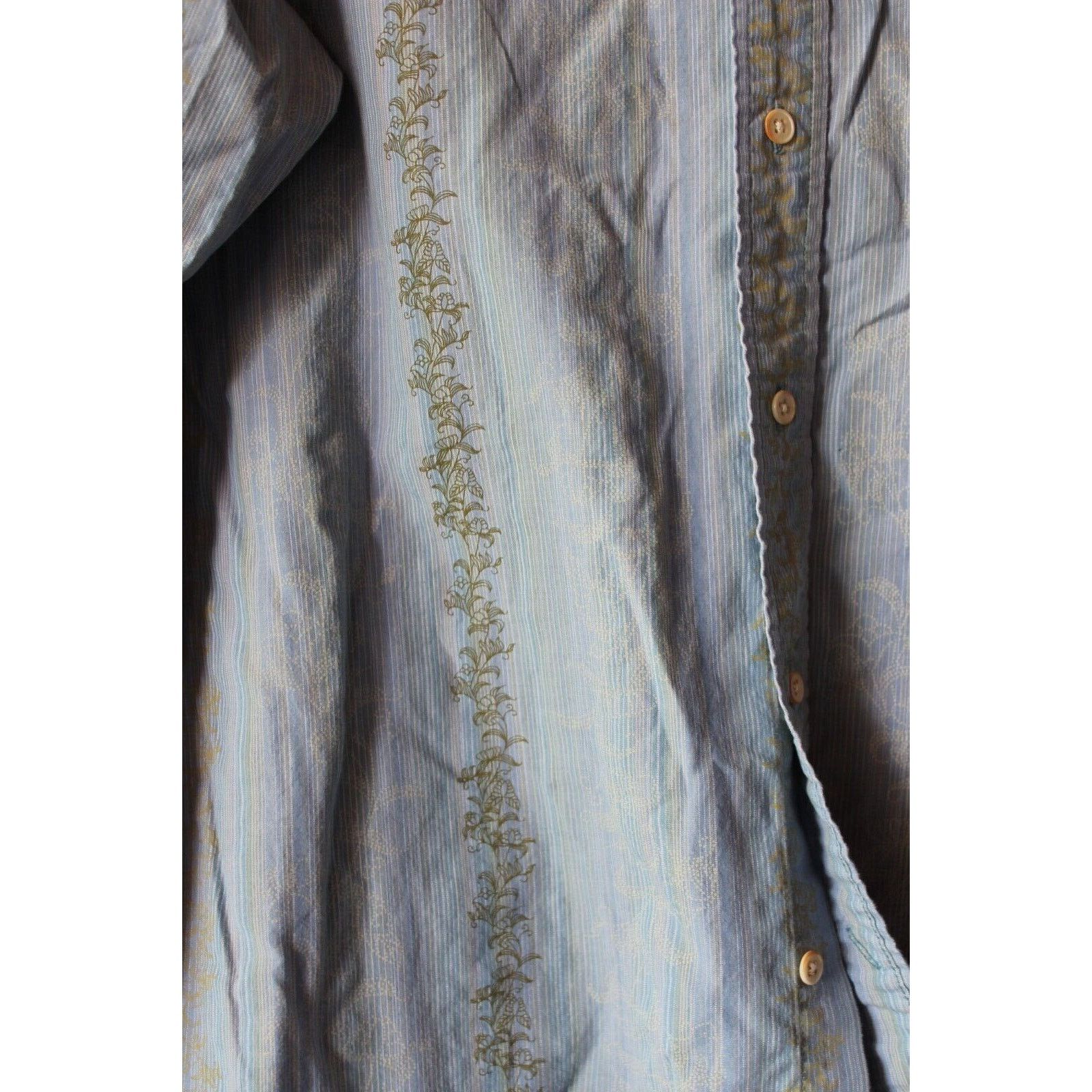 Timberland TIMBERLAND Men XL Button Up Blue Pocket Floral Design. *NICE Size US XL / EU 56 / 4 - 3 Thumbnail