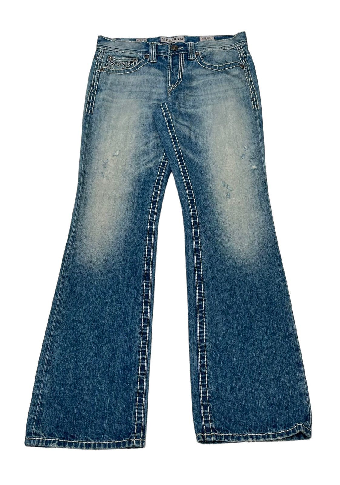 Mek Denim Vintage Brand Mek Denim Made In Usa Flared Jeans 2000s Size US 34 / EU 50 - 1 Thumbnail
