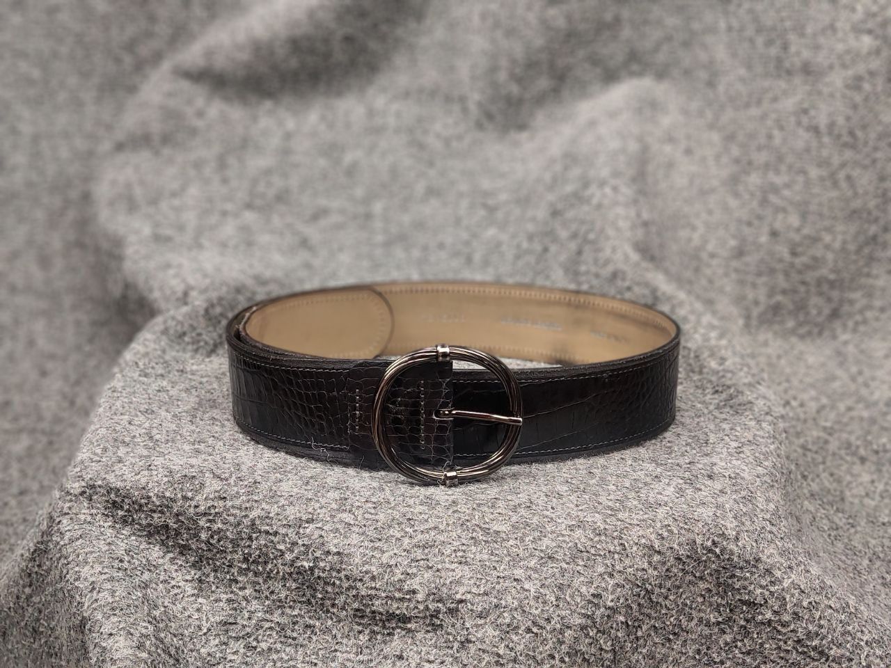 Tonello Tonello Design Premium leather belt with alligator embossing Size ONE SIZE - 15 Thumbnail