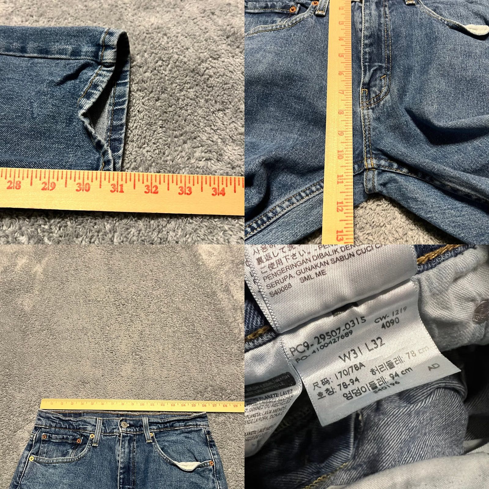 Levi's Levi’s 502 Jeans Men’s 31 x32 Blue Medium Wash Denim Regular Taper Fit Stretch Jeans Men 31 Regular Blue 32 Inseam Boys? Size US 31 - 8 Thumbnail