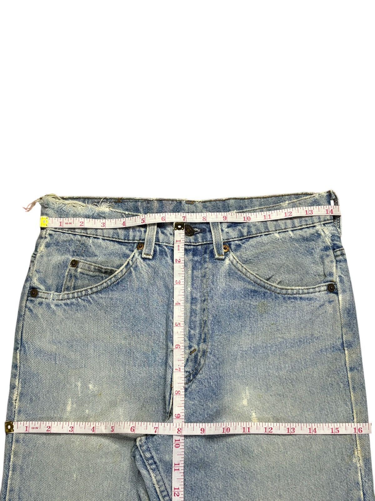 Levi's Vintage 70s Levis Orange Tab Distress Flared Jeans Button 4 Size US 28 / EU 44 - 13 Thumbnail