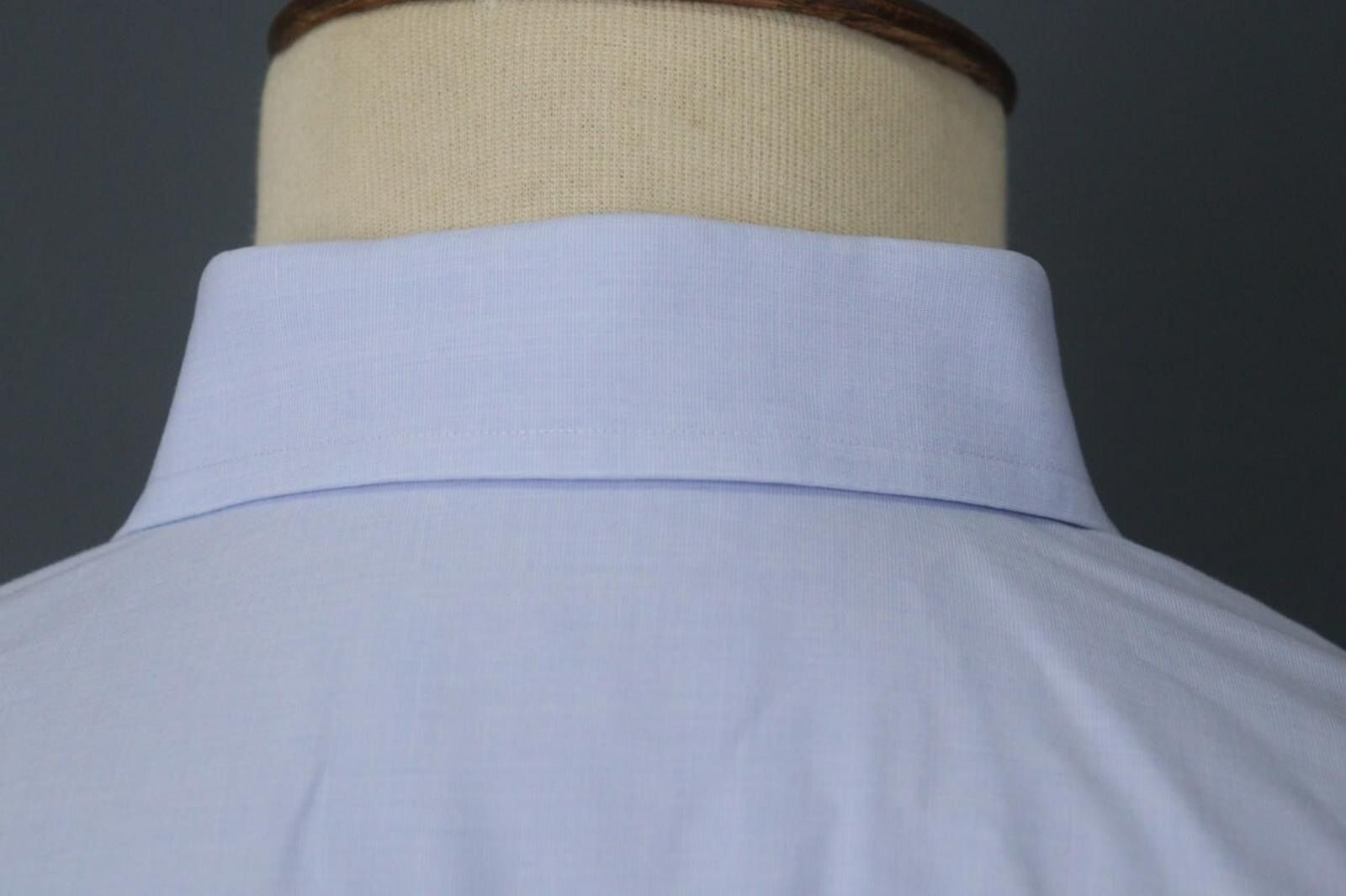 Designer Boggi Blue Cotton Collared Button Front Dress Shirt Size 40 Size 38R - 10 Thumbnail