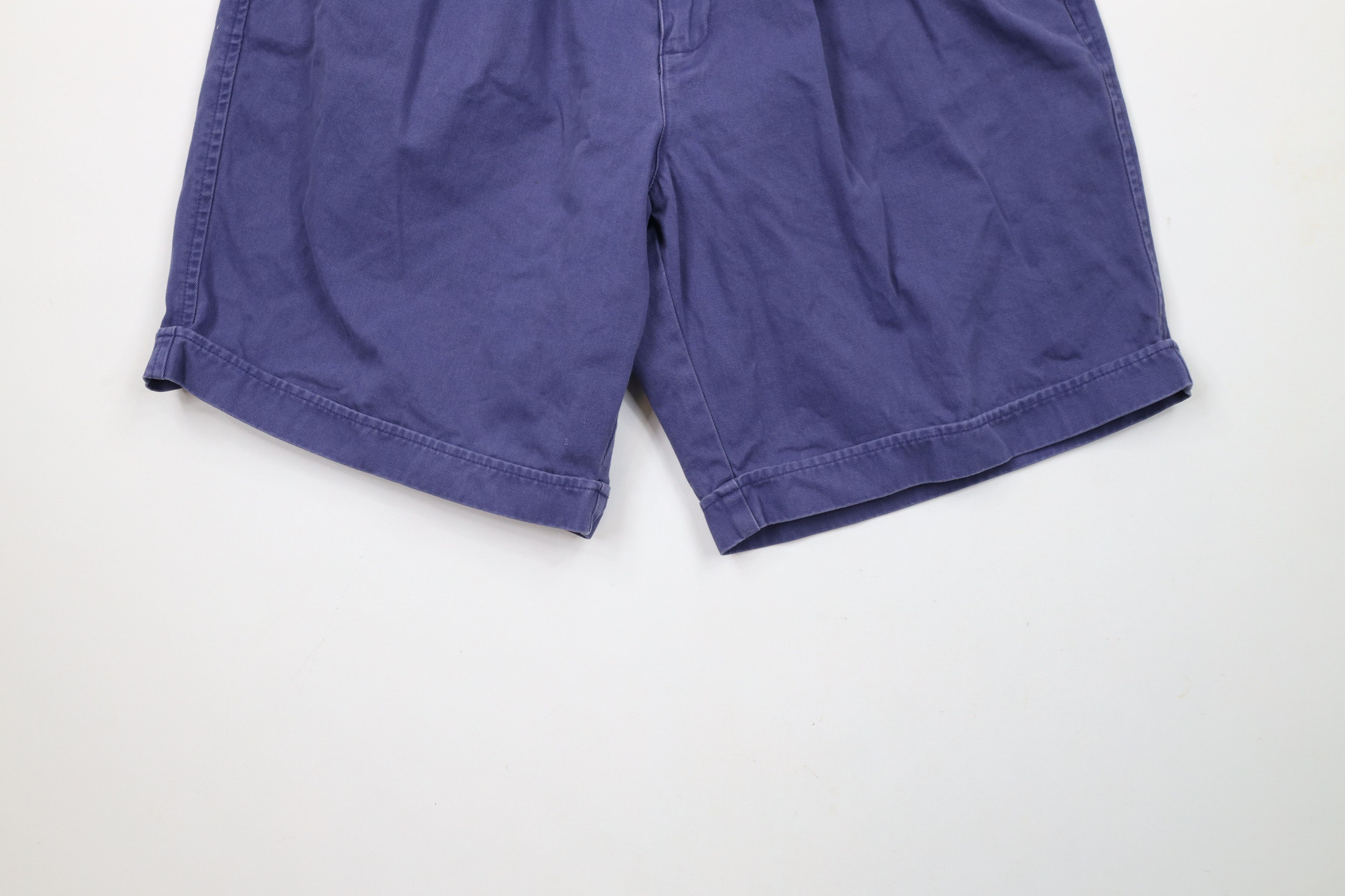 Eddie Bauer × Vintage Vintage 90s Eddie Bauer Above Knee Chino Shorts Blue Cotton Size US 30 / EU 46 - 4 Thumbnail