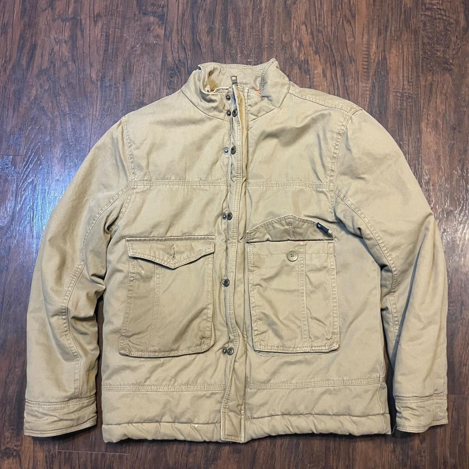 Quiksilver Tan QuikSilver Bomber Puffer Coat Size US M / EU 48-50 / 2 - 1 Thumbnail