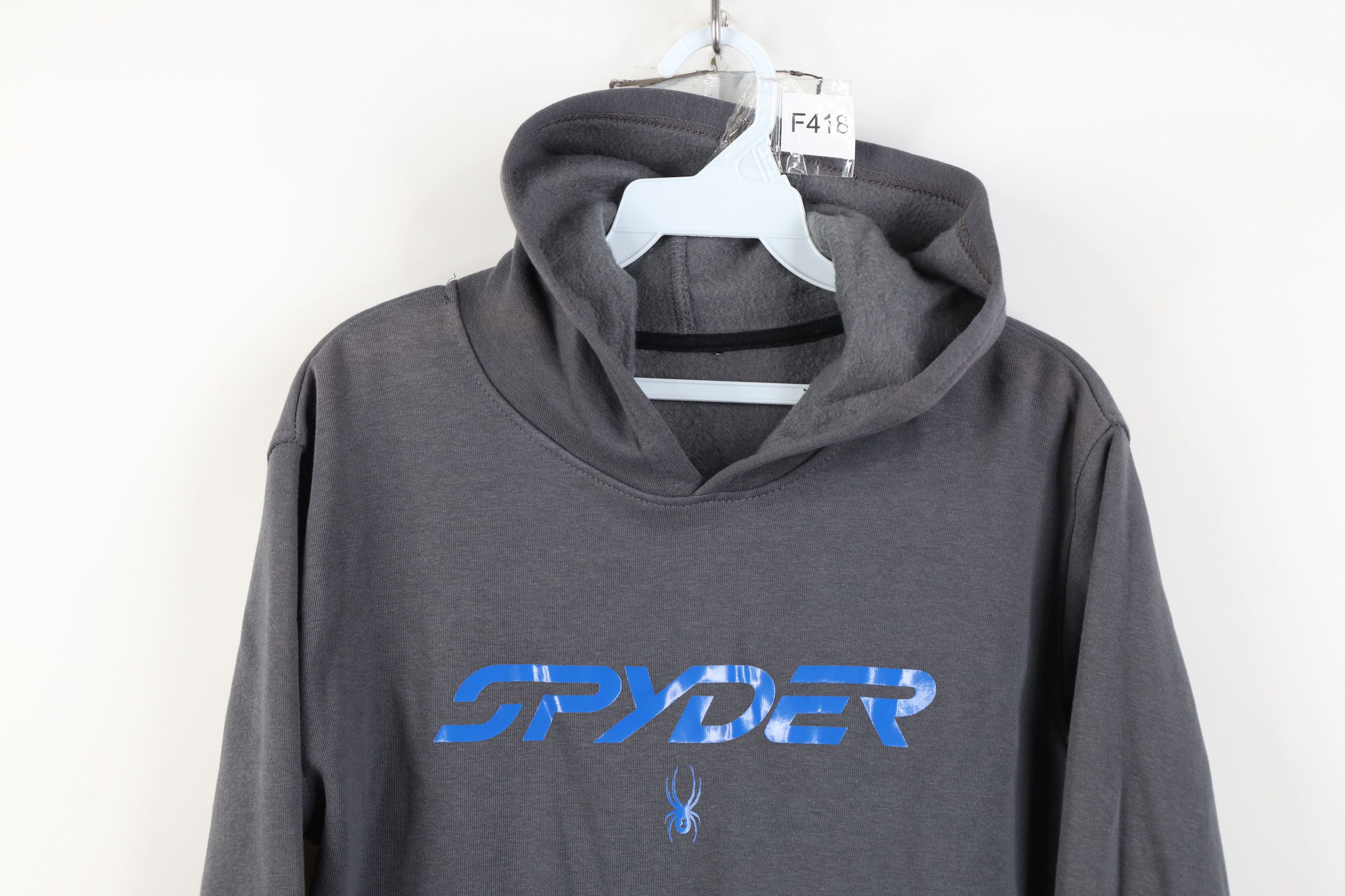 Spyder Vintage Y2K Spyder Spell Spider Logo Hoodie Sweatshirt Gray Size US S / EU 44-46 / 1 - 2 Thumbnail