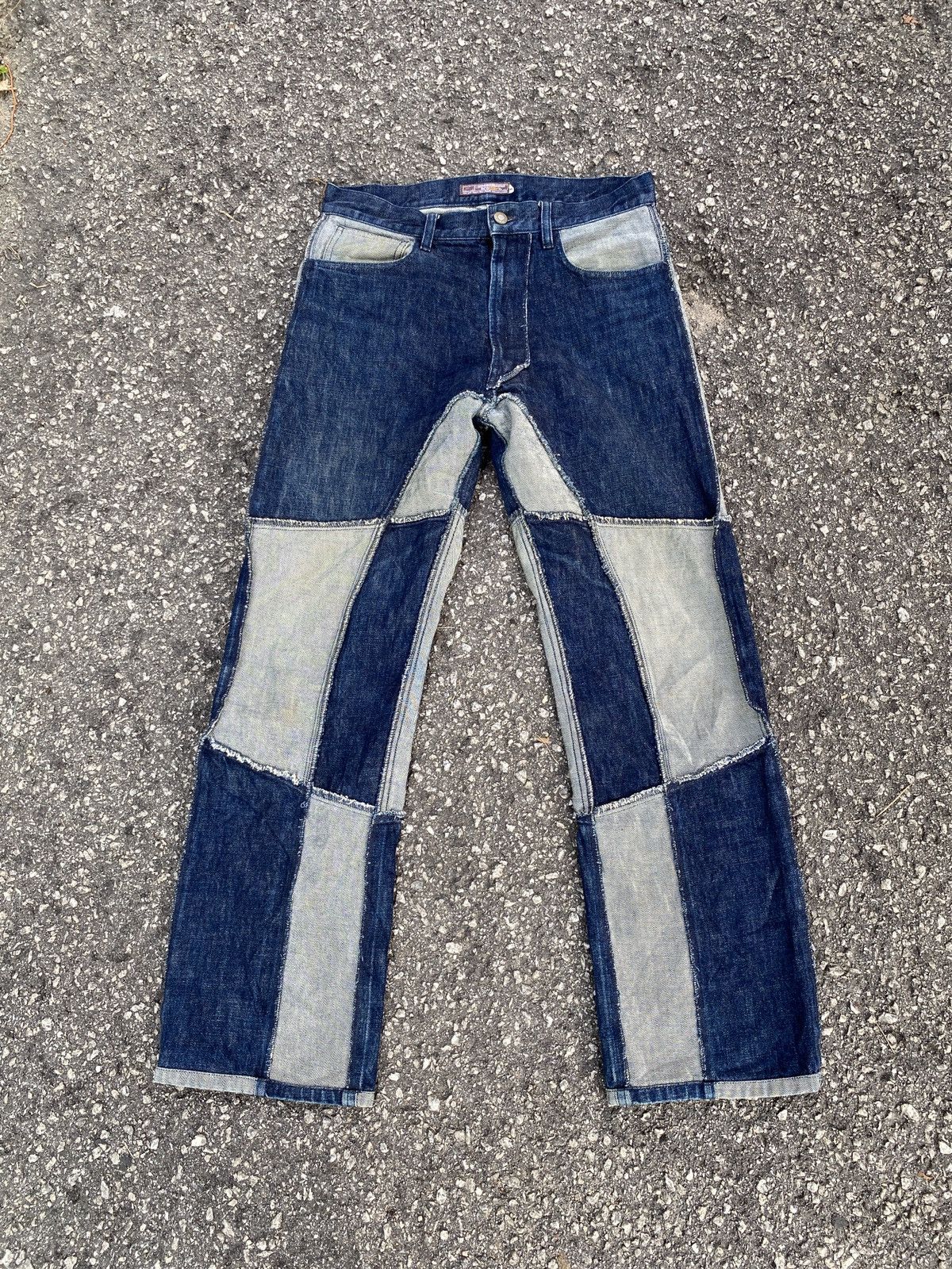 If Six Was Nine × Japanese Brand Unconscious Brothers Patchwork Design Denim Size US 31 - 1 Thumbnail