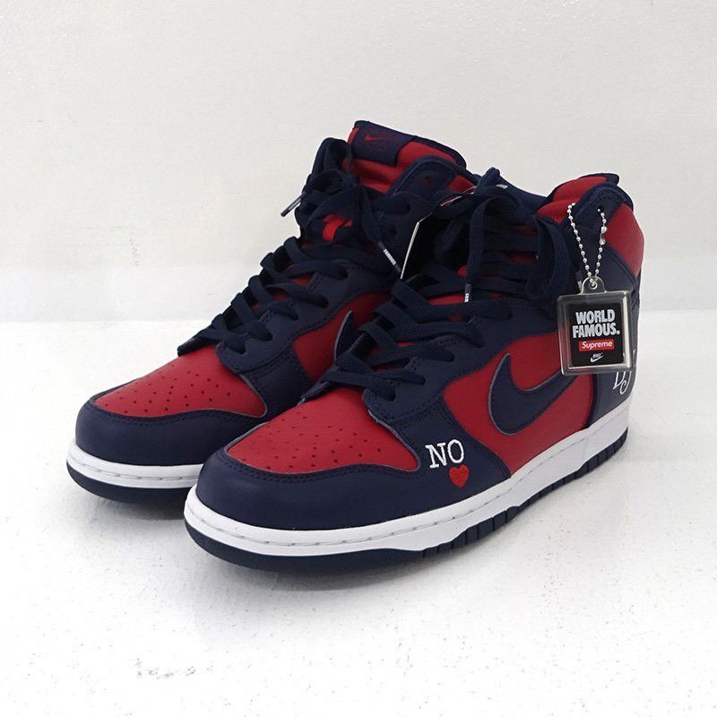 Nike × Supreme Supreme x Nike SB Dunk High “By Any Means” Navy (2022) Size US 10 / EU 43 - 5 Thumbnail