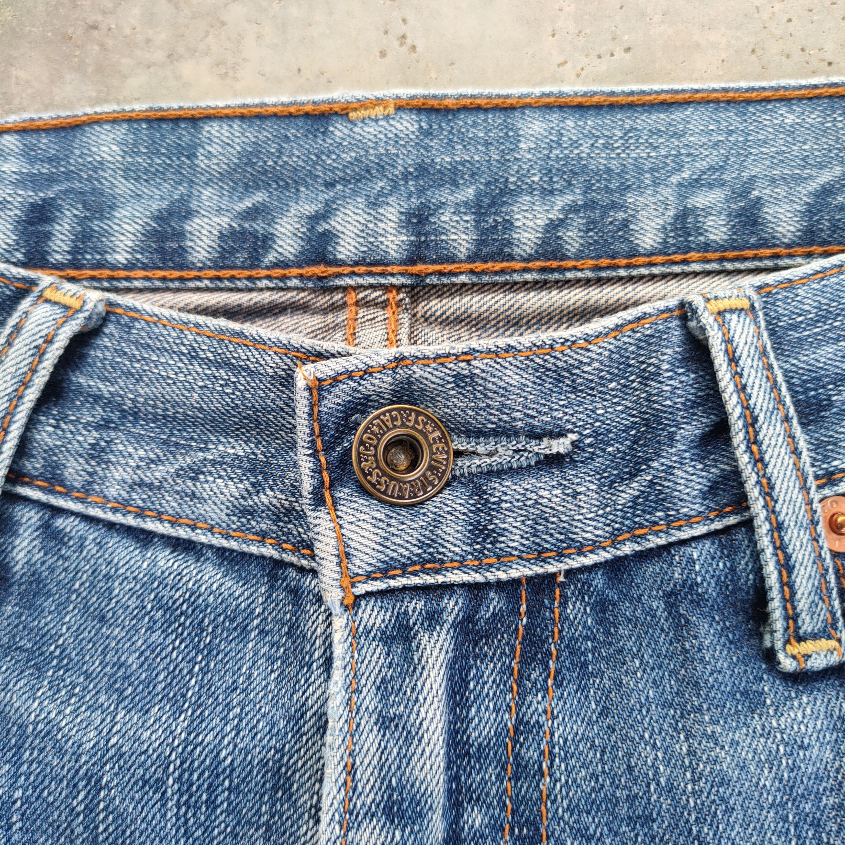 Levi's Vintage Clothing # LEVI'S 503 VINTAGE RIPPED FADED JEAN DENIM PANTS Size US 31 - 6 Thumbnail