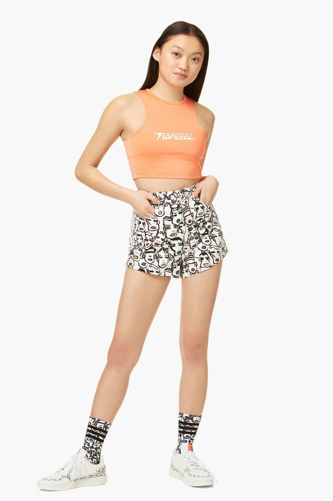 Adidas Adidas x Fiorucci FL414 Highlight Jean Shorts ( XS ) Size 24" / US 00 / IT 34 - 1 Thumbnail