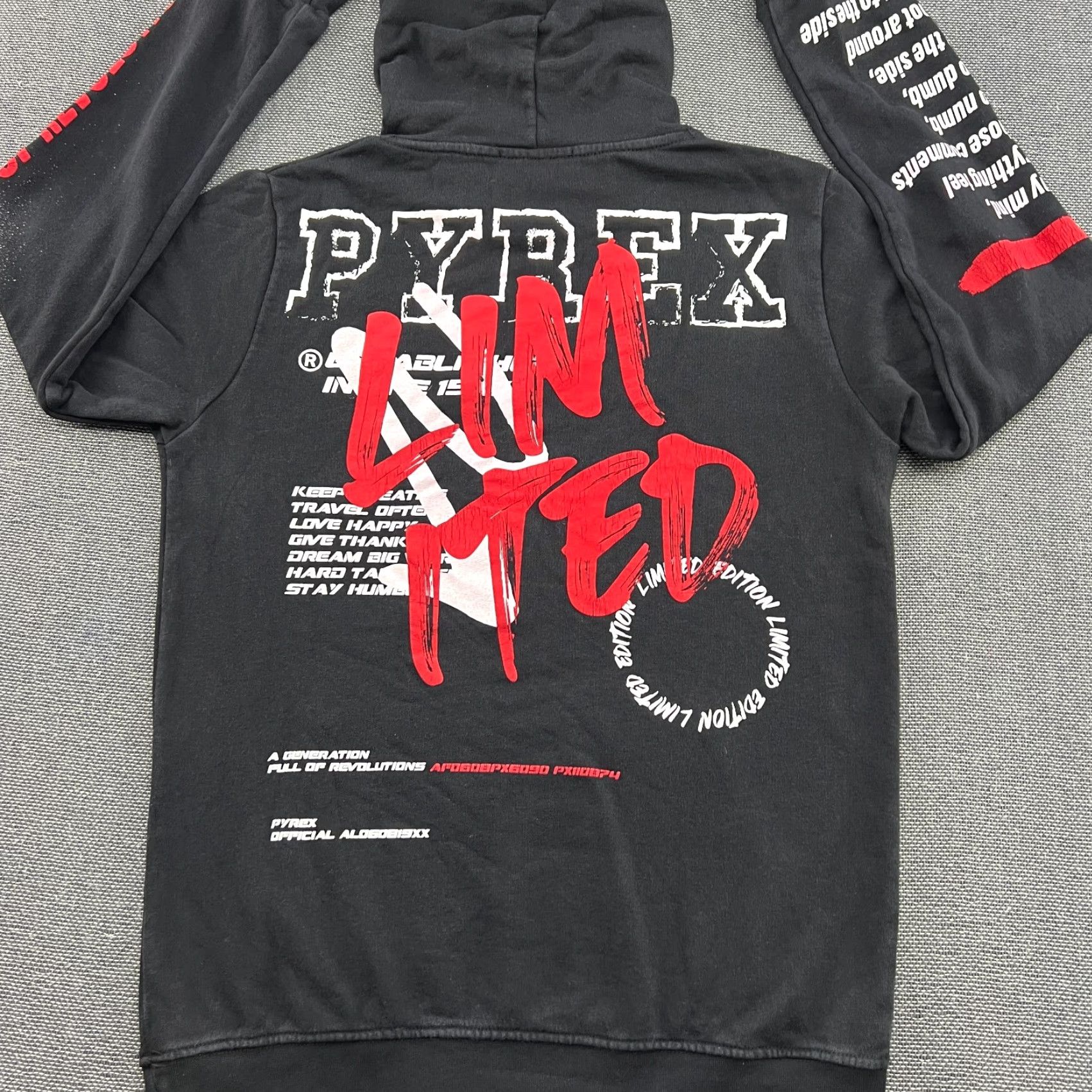 Vintage PYREX Vision Virgil Abloh Mens Hoodie XS Limited edition Sweatshirt Black Shirt Size US XS / EU 42 / 0 - 2 Thumbnail