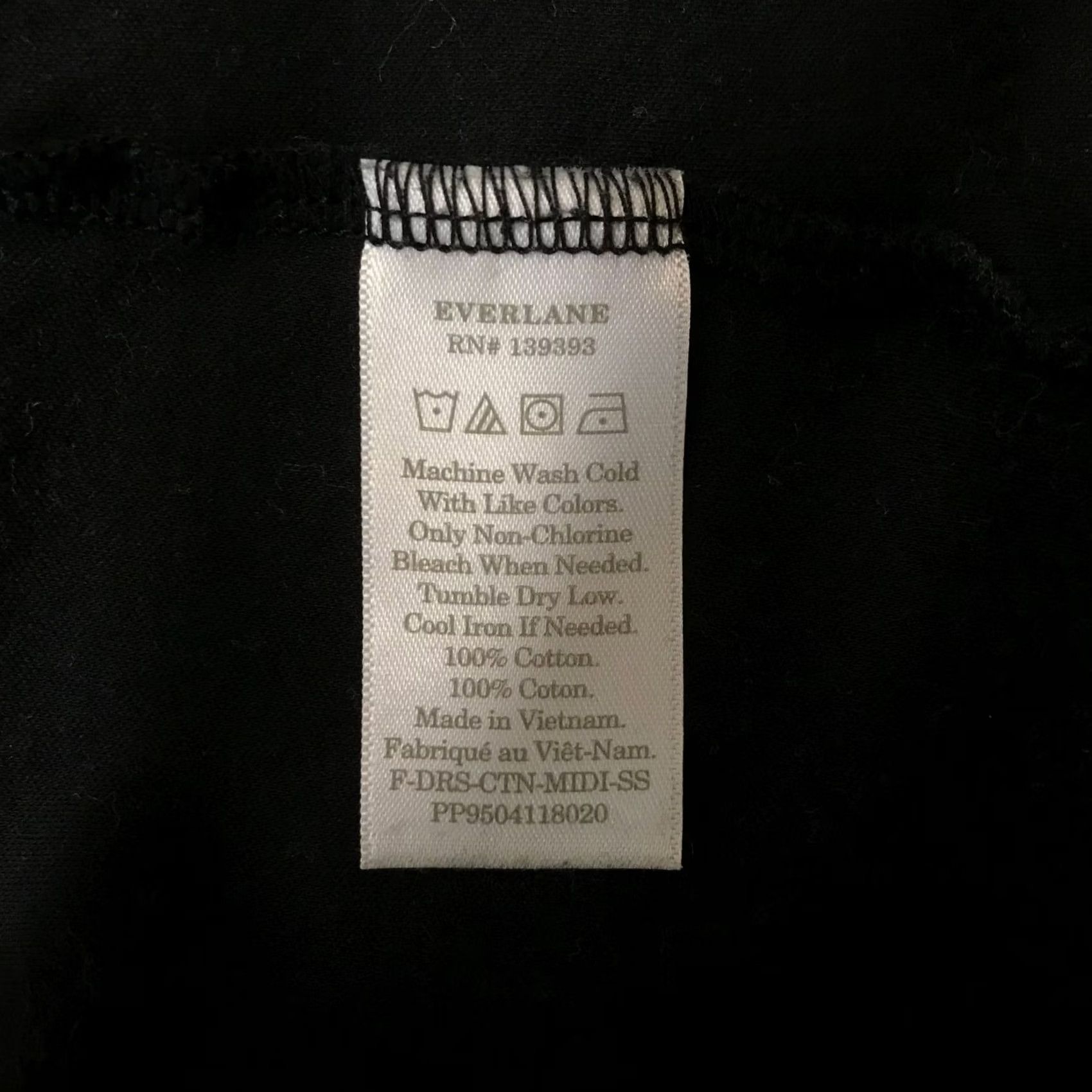 Everlane VINTAGE? No. EVERLANE Women XL Black Sleeveless Round Neck Cotton Midi Dress Shirt? Size XL / US 12-14 / IT 48-50 - 8 Thumbnail