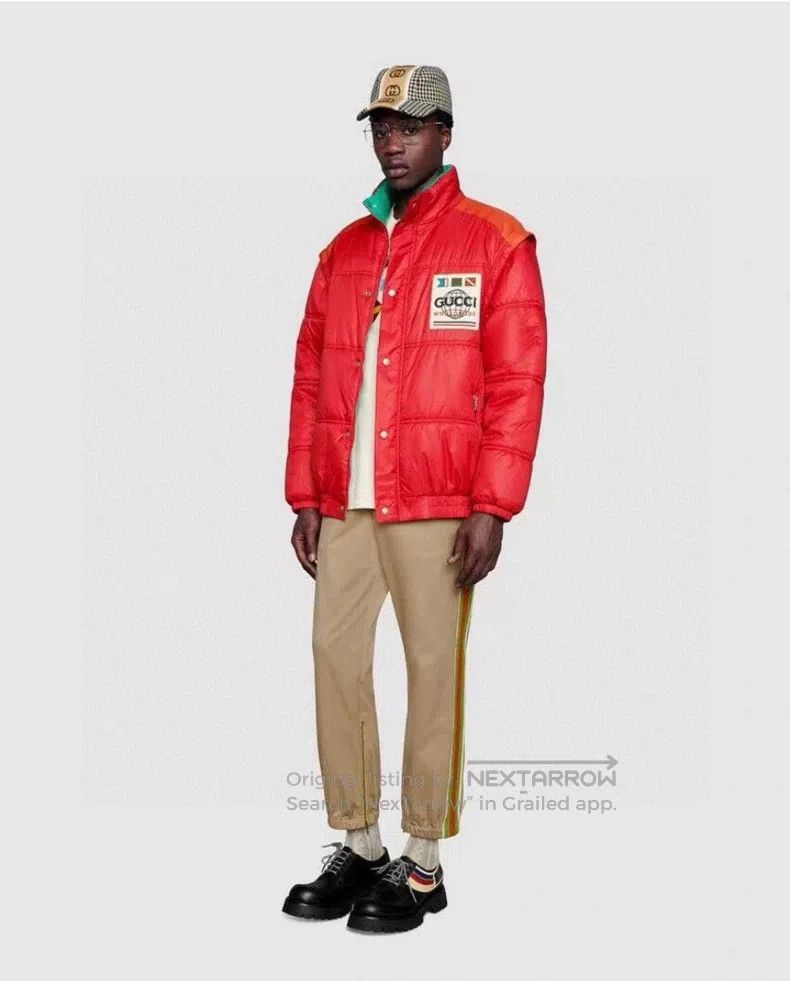 Gucci Gucci Red stitching detachable cotton jacket Size US S / EU 44-46 / 1 - 1 Thumbnail