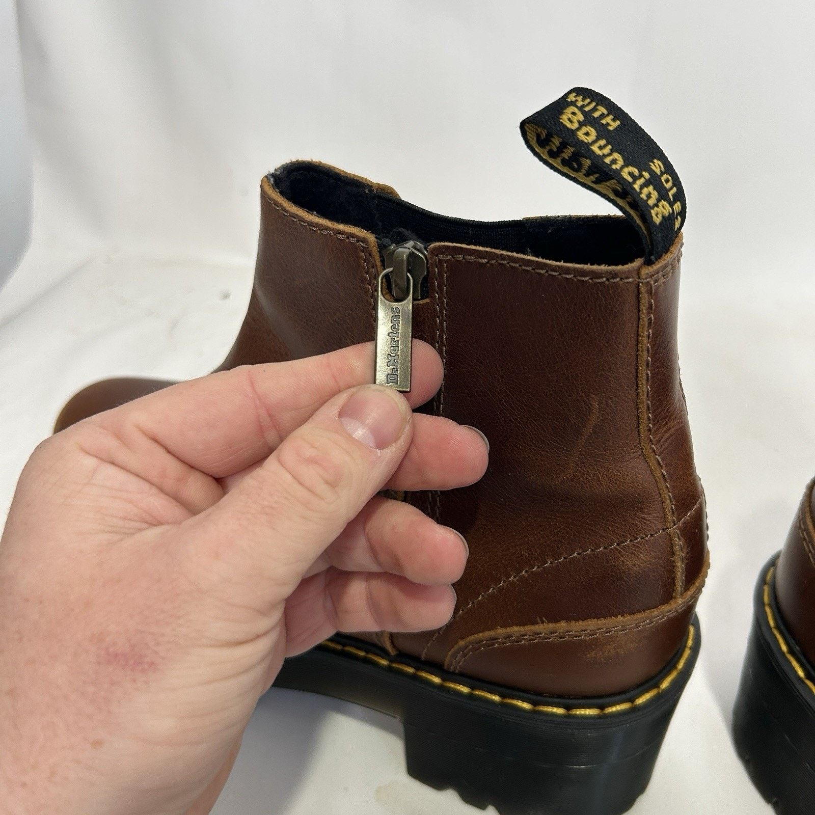 Dr. Martens Dr. Martens Rometty II Platform Zip-Up Chelsea Boots “Brown” Size US 9 / IT 39 - 8 Thumbnail