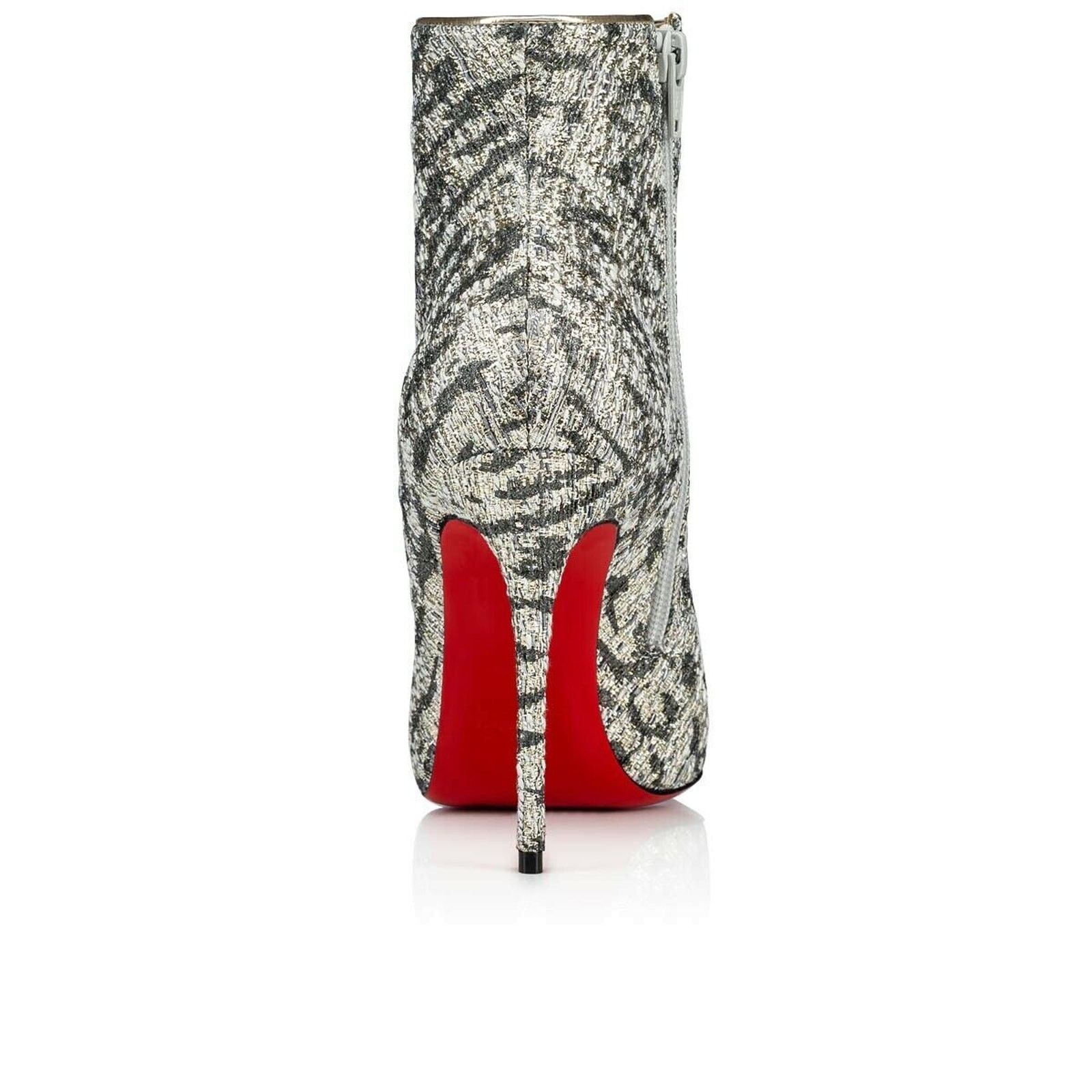 Christian Louboutin Christian Louboutin So Kate Booty 100 Black Gold Lurex Gigi Size US 5.5 / IT 35.5 - 8 Thumbnail