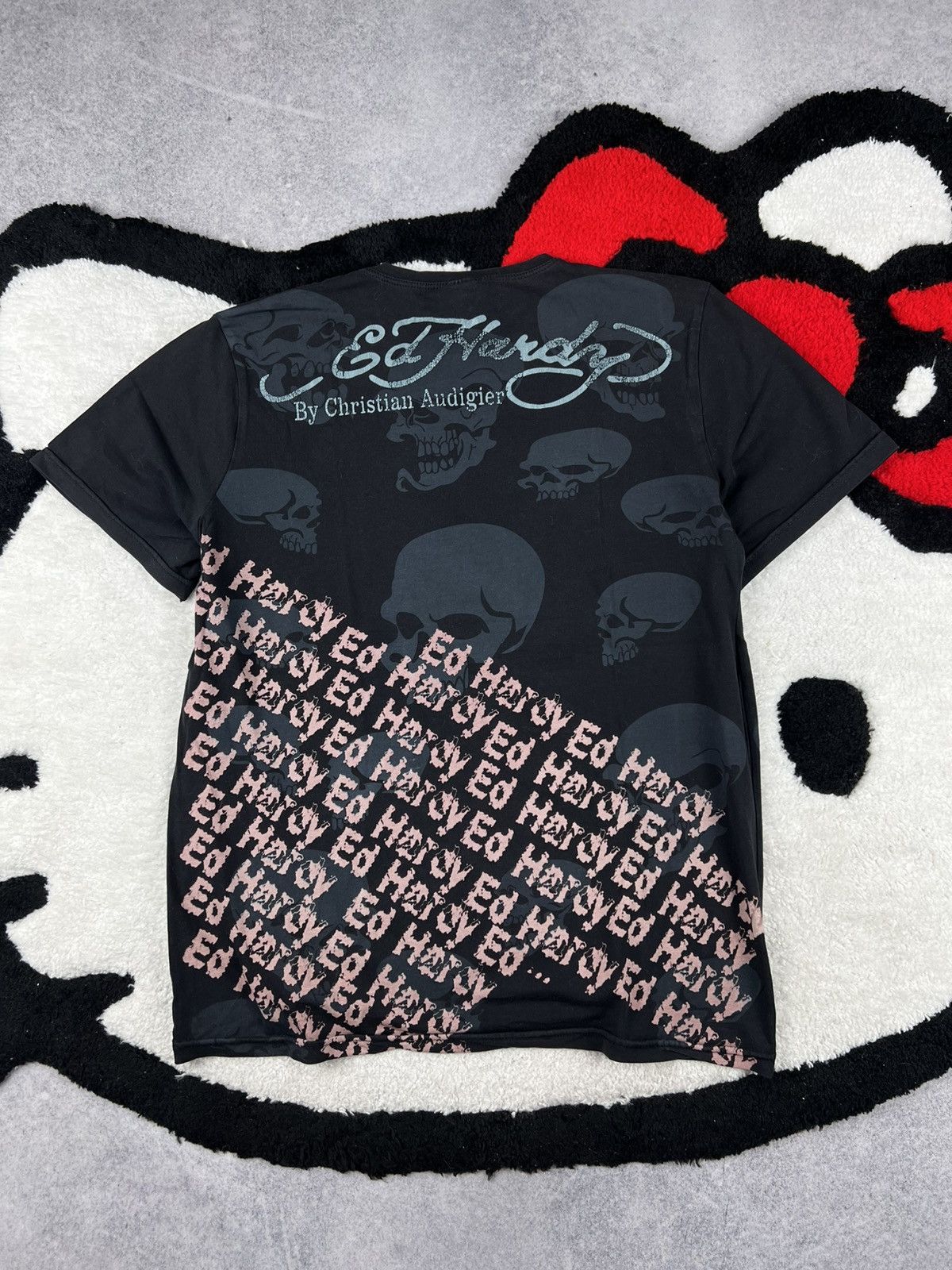 Ed Hardy Y2K Vintage Ed Hardy By Christian Audigier Skulls Girl Tee Size L / US 10 / IT 46 - 8 Thumbnail