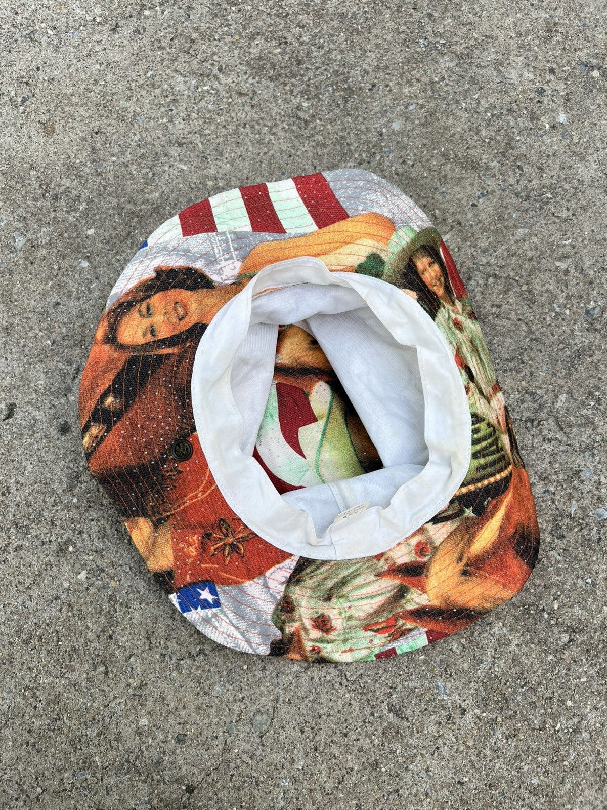 Vintage Vintage Printed Hats USA smiled Size ONE SIZE - 4 Thumbnail