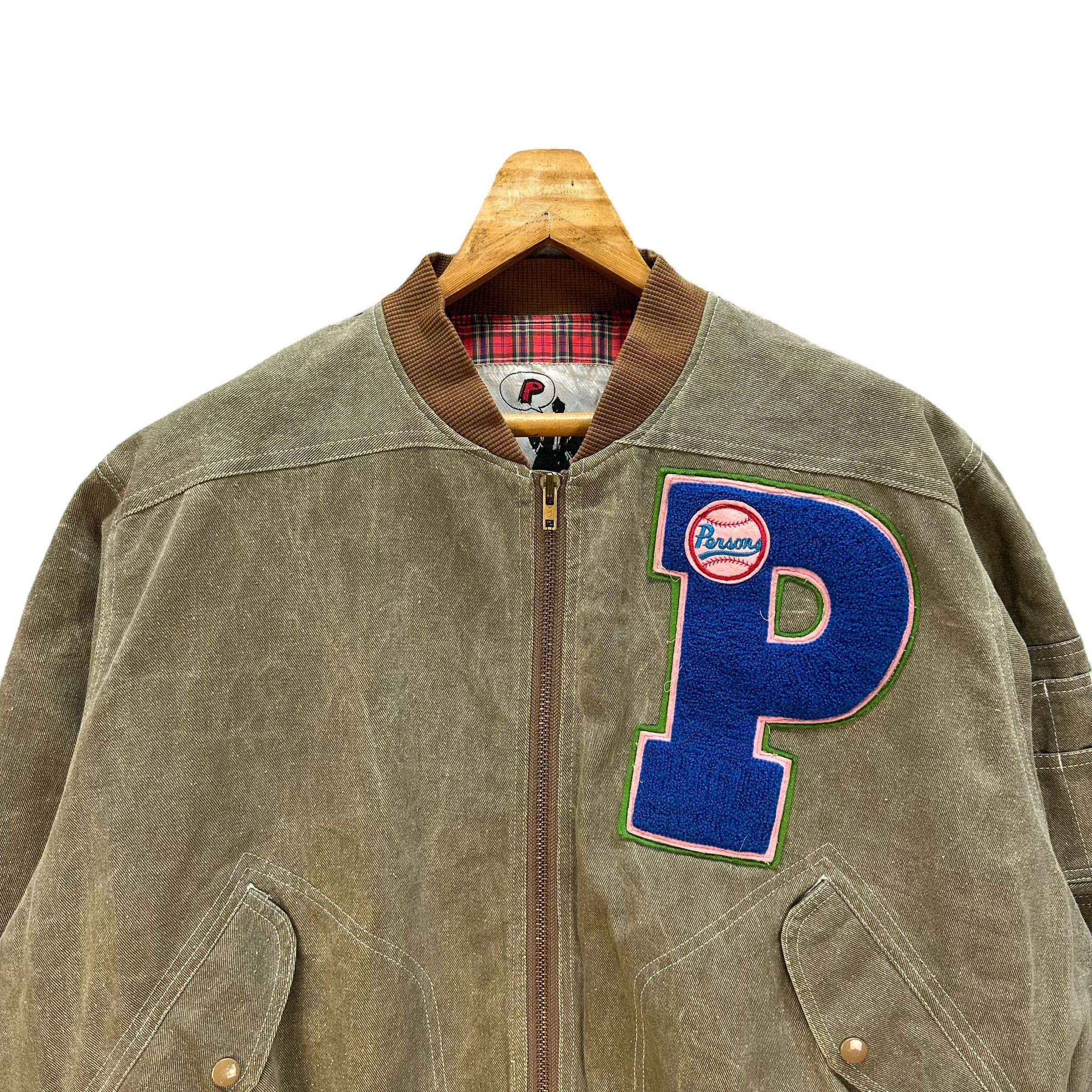 PERSON'S PERSON'S Capital P Big Logo Work Bomber Jacket #A56-1290 Size US XL / EU 56 / 4 - 2 Thumbnail
