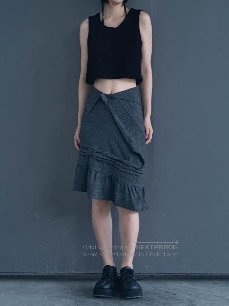 Junya Watanabe Junya Watanabe size XS Grey wool irregularly cut skirt Size 23" - 1 Thumbnail