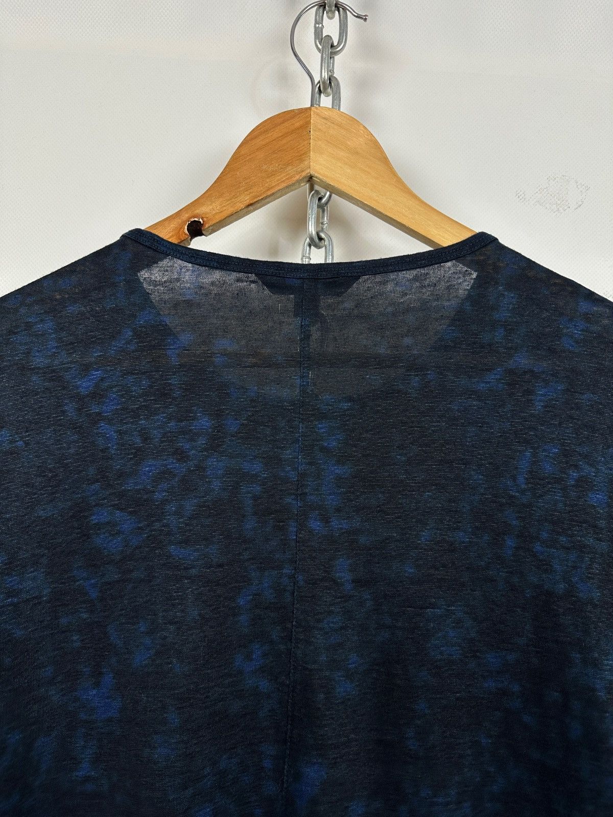 John Varvatos John Varvatos Linen Crewneck Black/Blue Long Sleeve T-Shirt Size US M / EU 48-50 / 2 - 16 Thumbnail