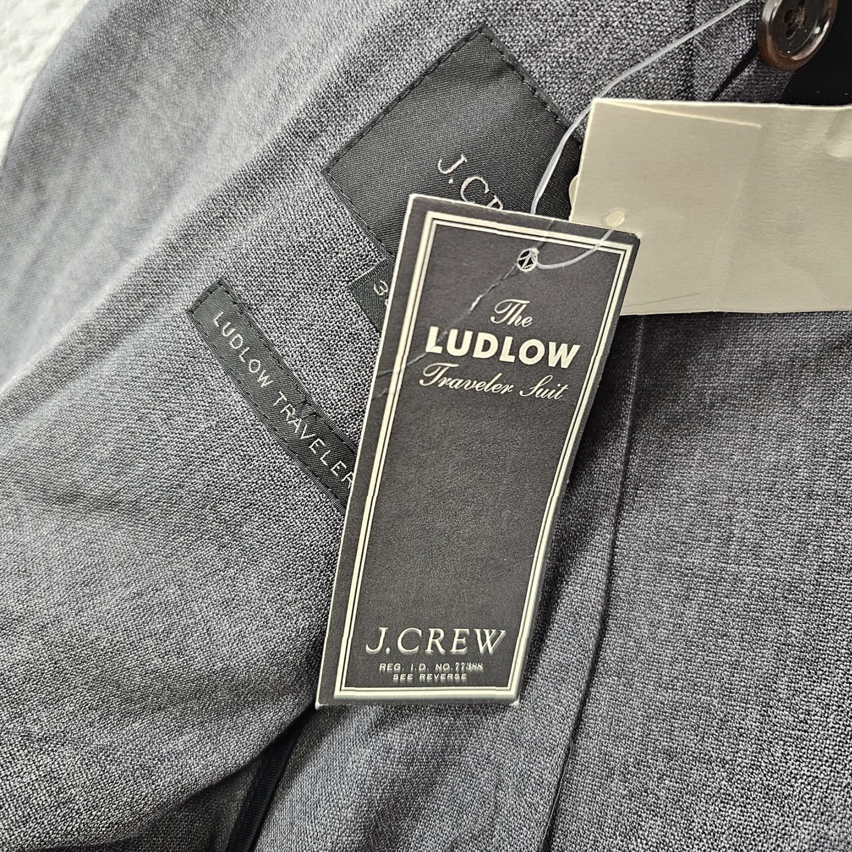 J.Crew J. Crew Blazer Mens 38R Gray Wool Tollegno 1900 Ludlow Traveler Suit Jacket Size 38R - 5 Thumbnail