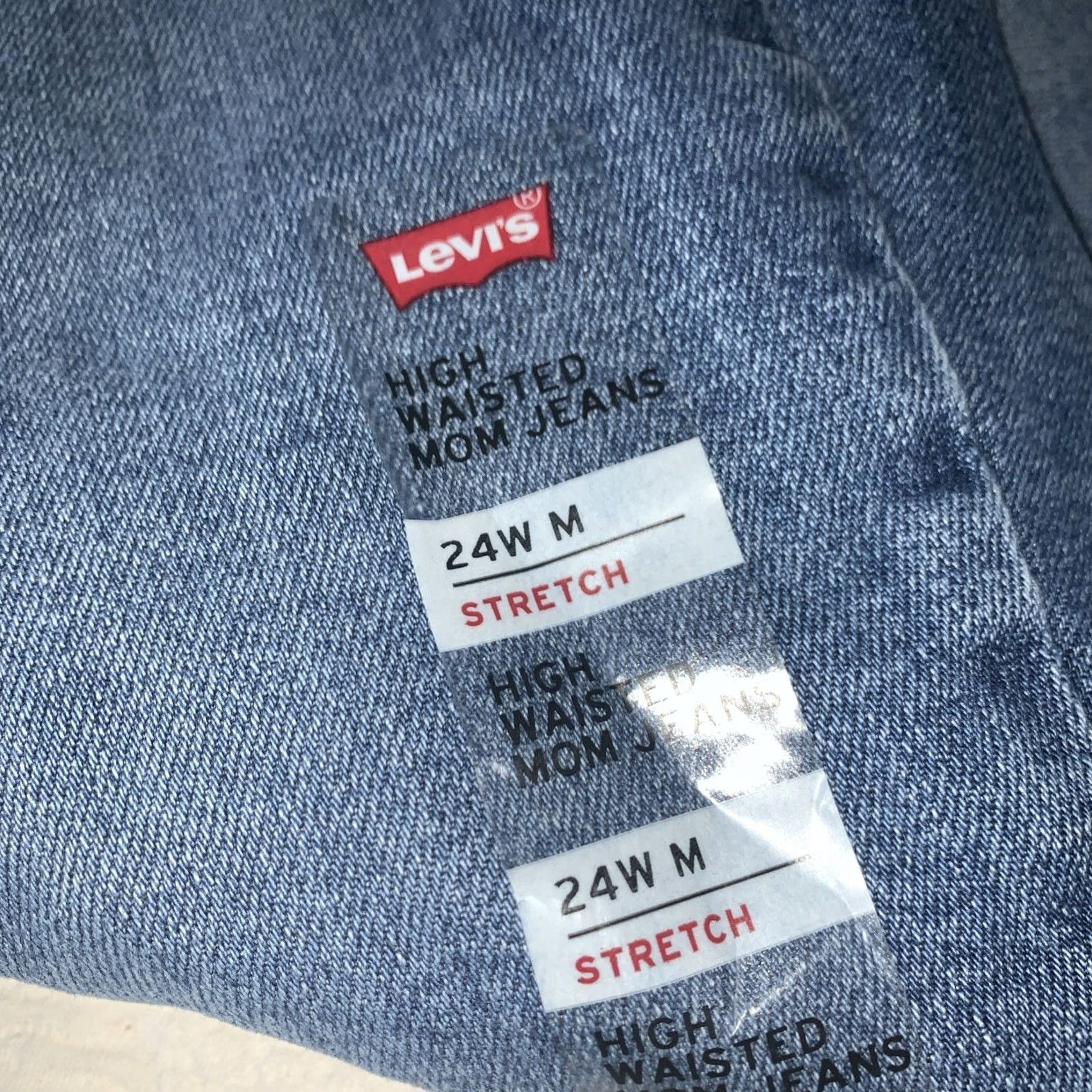 Levi's VINTAGE Levi's High Waisted Mom Jeans 24W Plus Size Denim Blue 5-Pocket Logo Zipper Button Stretch Size 42" / US 20 - 3 Thumbnail