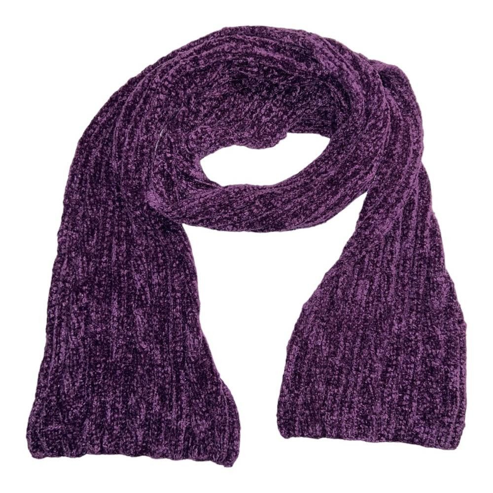 Designer Purple Knit Scarf Size ONE SIZE - 1 Thumbnail