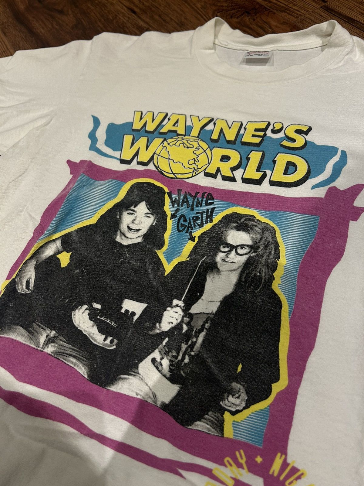 Vintage Wayne’s World 1990 Vintage Original Saturday Night Live Tee Size US L / EU 52-54 / 3 - 3 Thumbnail