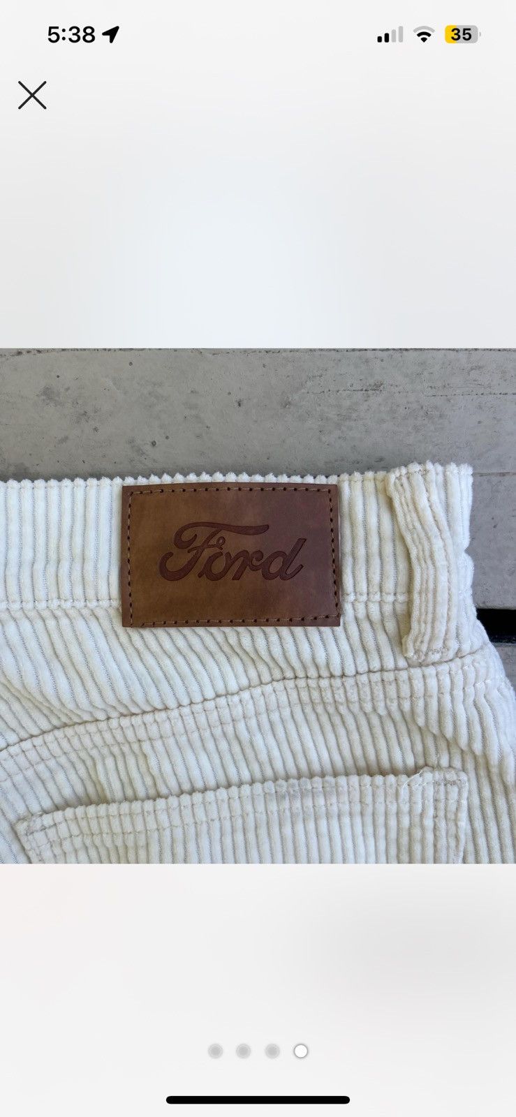Pacsun Ford x Pacsun Corduroy Creamp Pants Size US 32 / EU 48 - 4 Thumbnail