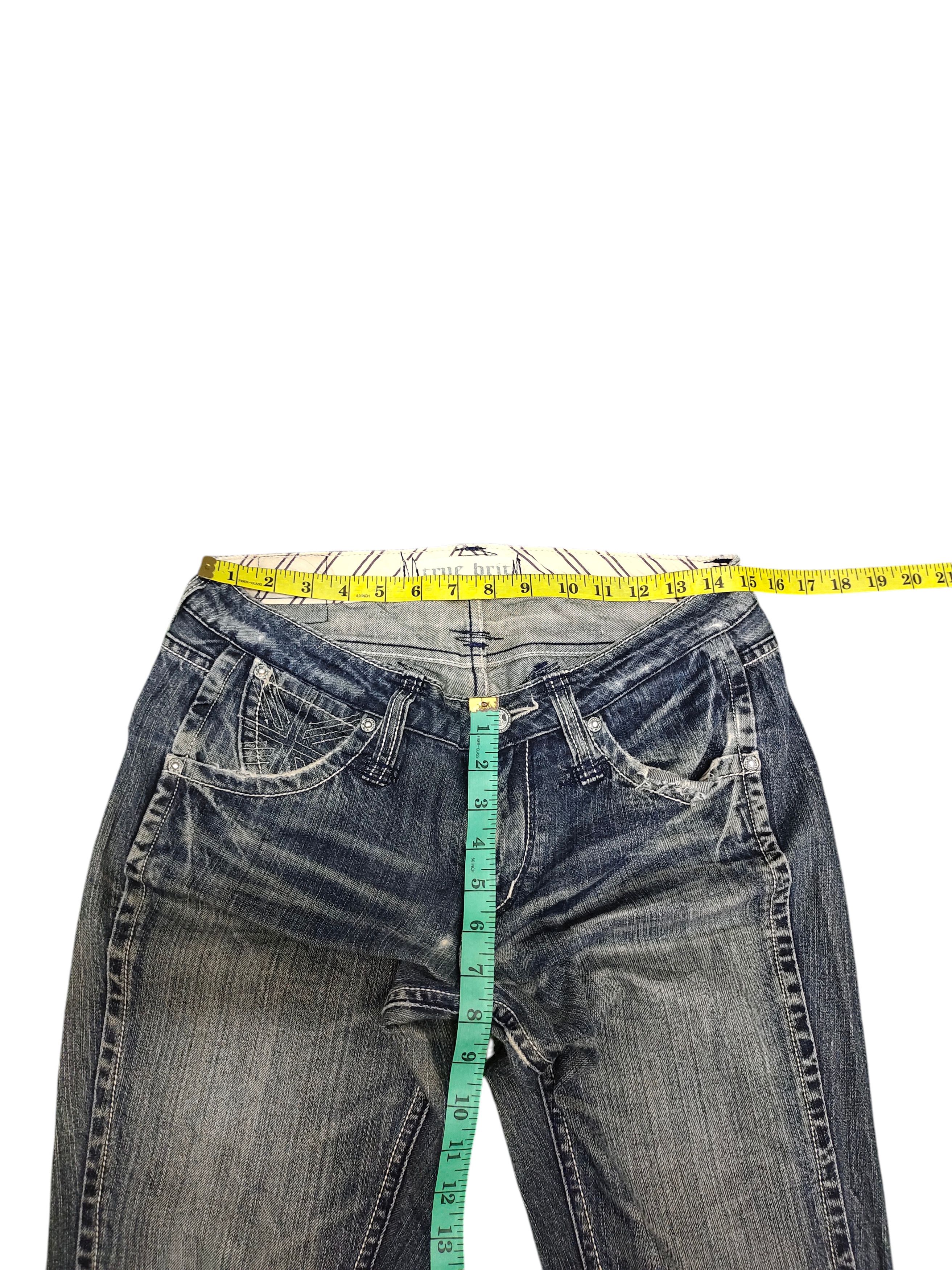 Le Grande Bleu (L.G.B.) Flare Jeans True Brit Embroidered Denim Bootcut Low Rise Size US 30 / EU 46 - 16 Thumbnail