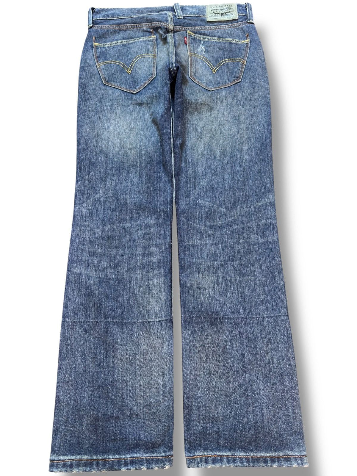 Levi's Vintage Clothing Vintage Levi’s 504 Baggy Straight Whiskers Distressed Denim Size US 33 - 5 Thumbnail