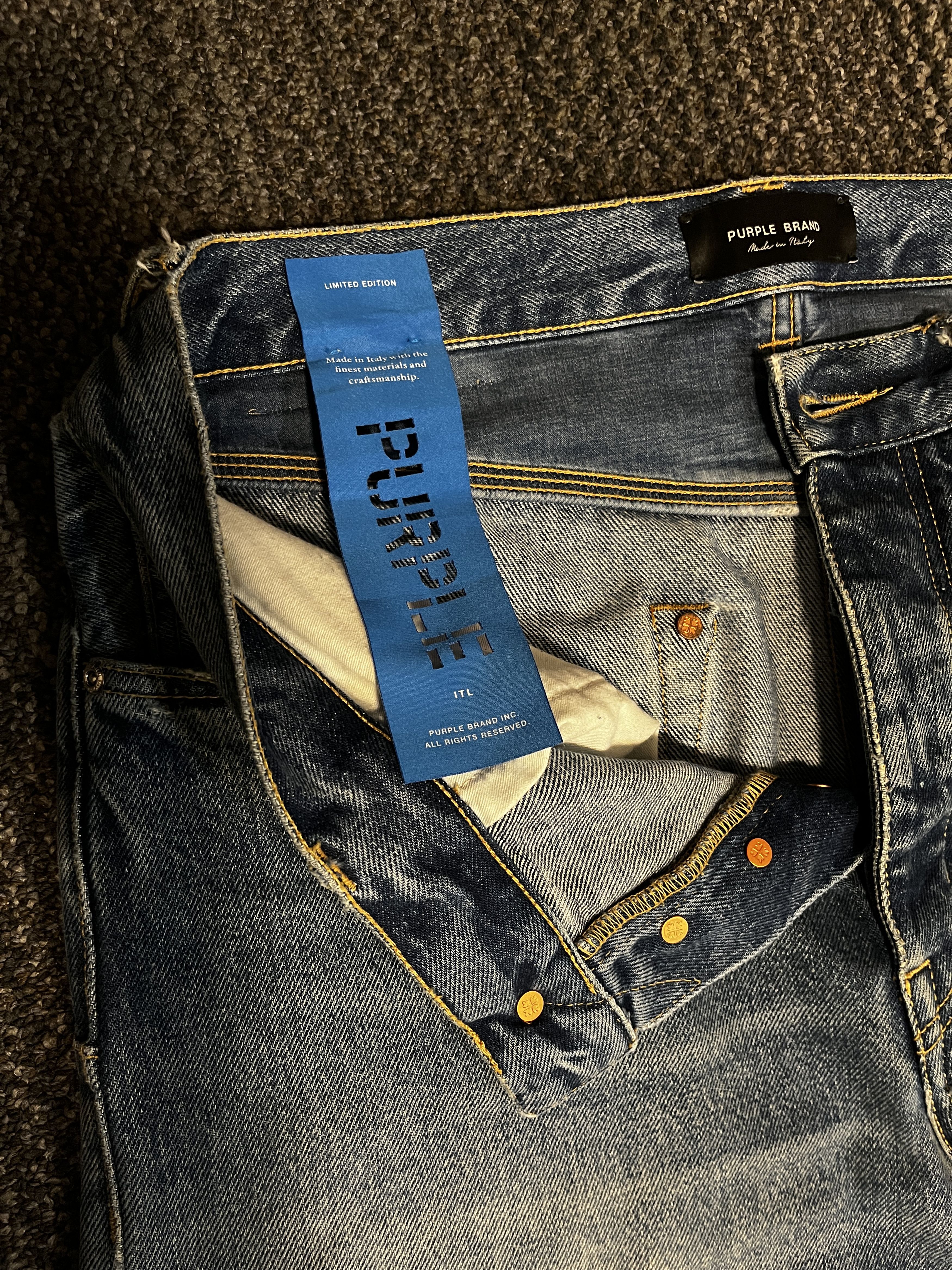 Purple × Purple Brand Italian Made Limited Edition Classic Blue Washed Denim Size US 32 / EU 48 - 6 Thumbnail