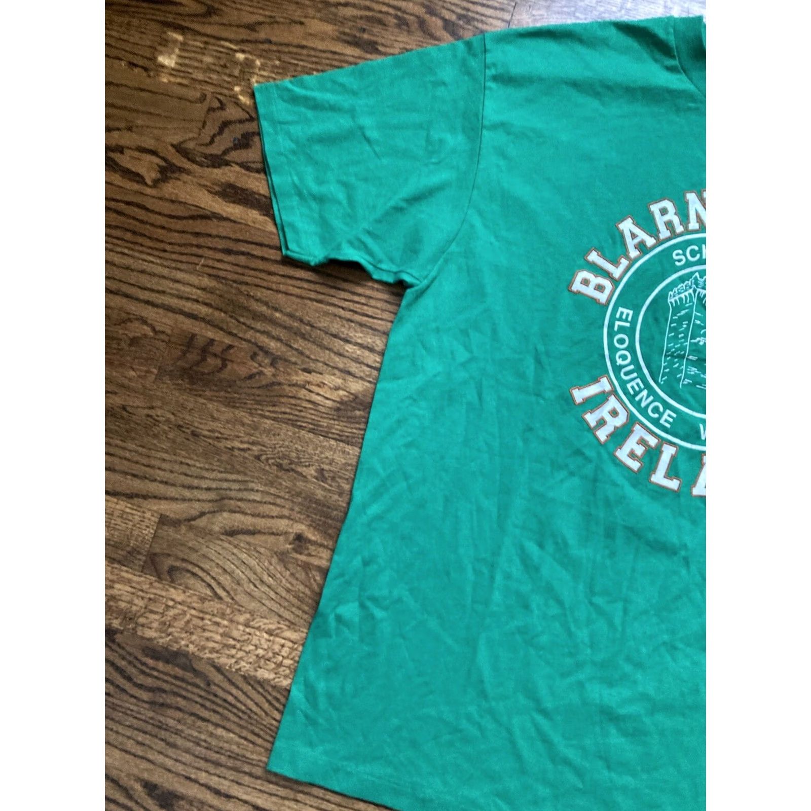 Hanes VINTAGE Blarney Tech Ireland Shirt Mens XL College Green Single Stitch 1989 Size US XL / EU 56 / 4 - 2 Thumbnail
