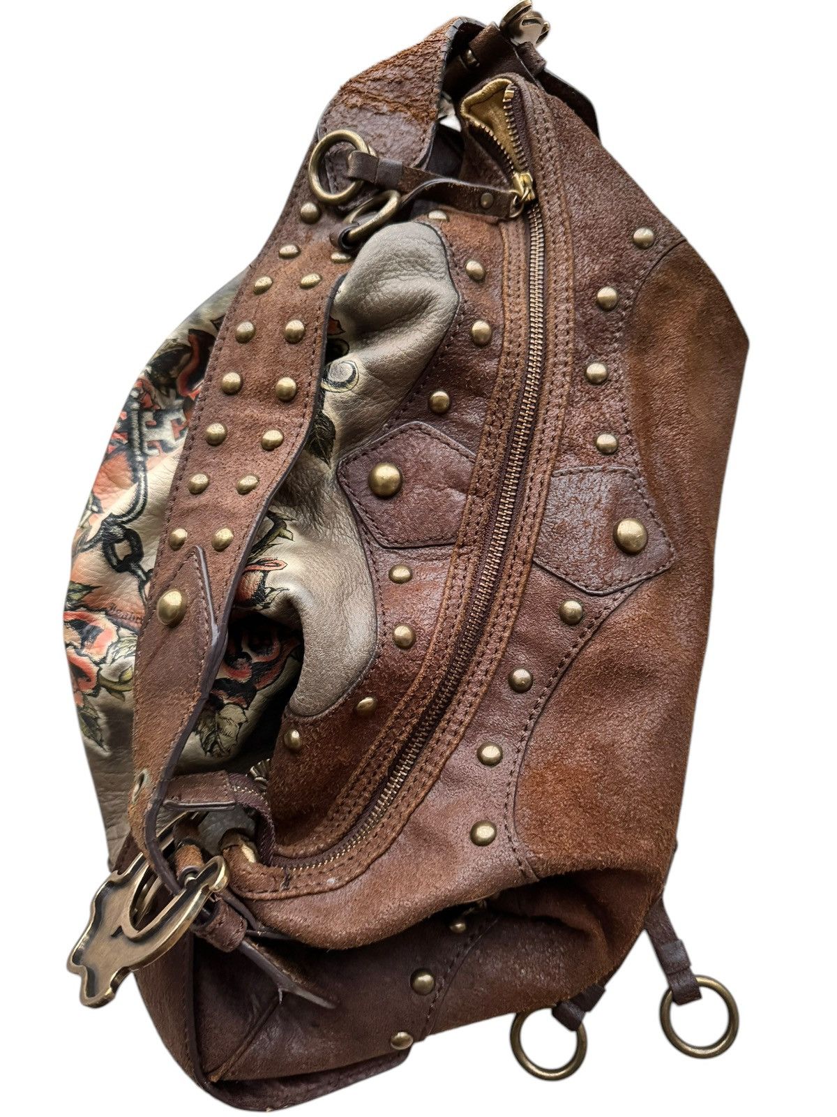 Isabel Marant Etoile Rare Issabella Fiore Hearty Studded Floral Hobo Shoulder Size ONE SIZE - 15 Thumbnail