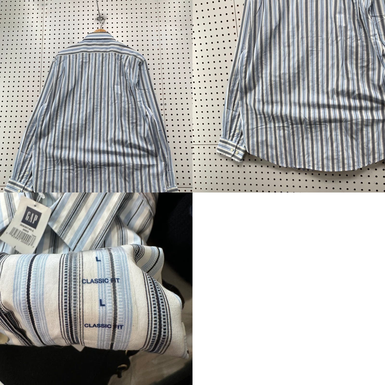 Gap VINTAGE GAP Button-Up Shirt Mens XL Blue Striped Long Sleeve Classic Fit Collared Button N/A Size US XL / EU 56 / 4 - 9 Thumbnail
