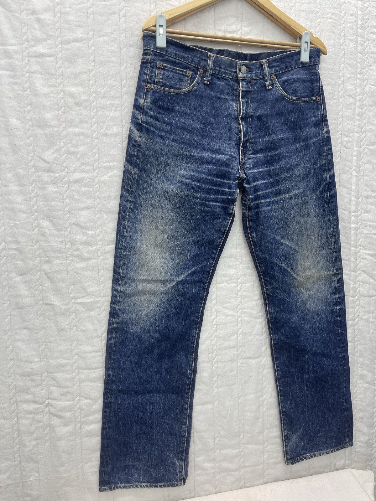 Burgus Plus × Japanese Brand ARCHIVE🔥BURGUS PLUS HINOYA DISTRESS DENIM Size US 34 / EU 50 - 2 Thumbnail