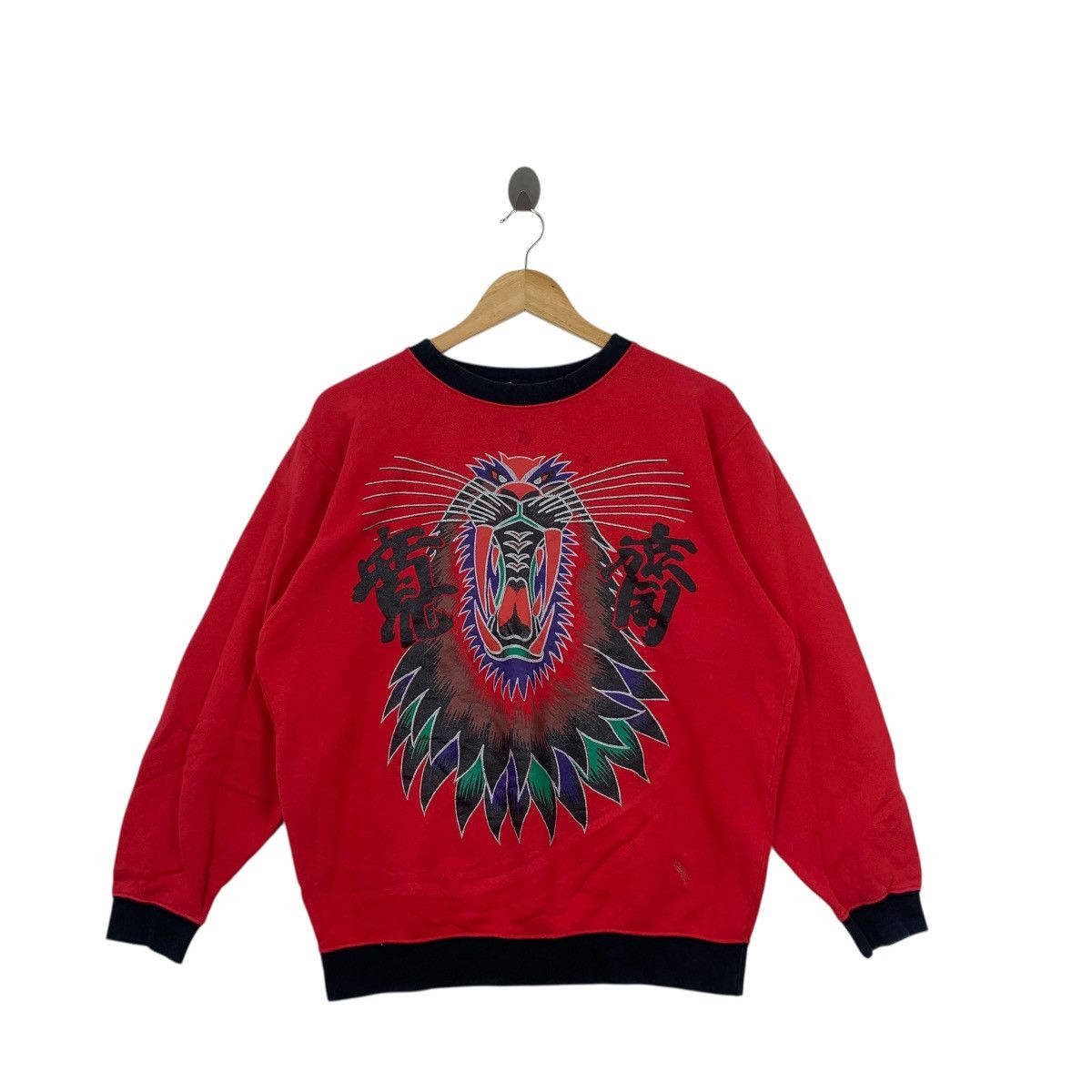 Kansai Yamamoto Vintage 80’ KANSAI YAMAMOTO JAPAN Tiger O2 Eyes Tag Size L / US 10 / IT 46 - 1 Thumbnail