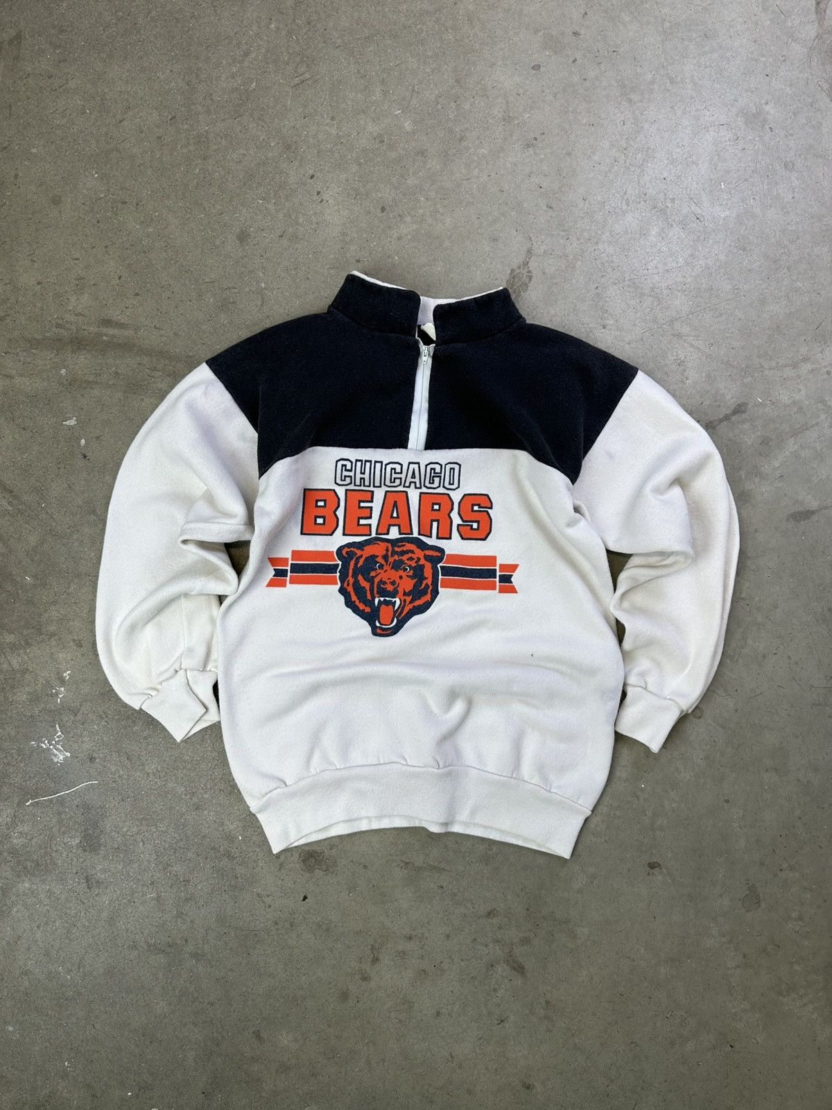 Vintage Vintage Sports Sweatshirt 80s Chicago Bears 1/4 Zip Crewneck Size US S / EU 44-46 / 1 - 1 Thumbnail