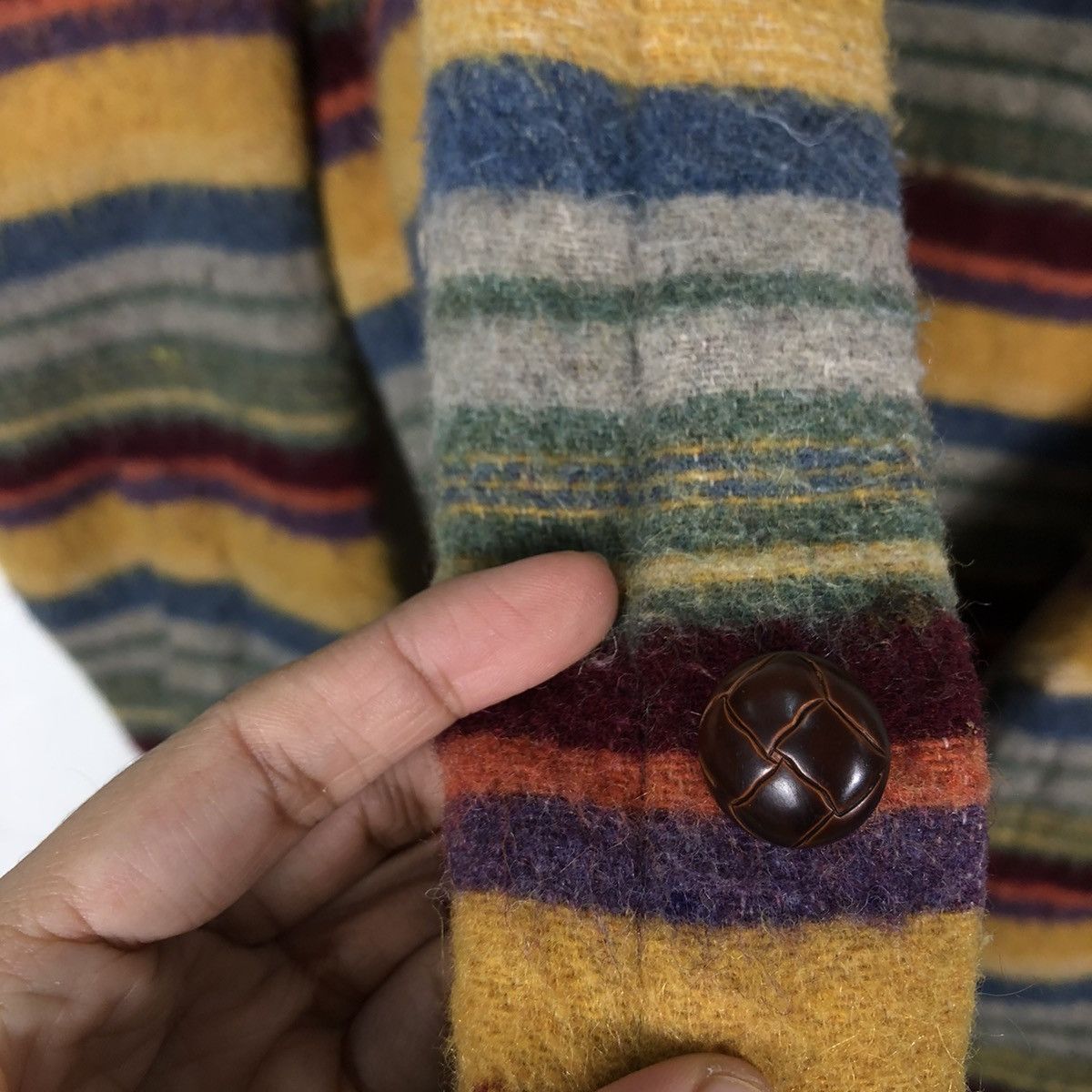 Japanese Brand 🔥Vintage Wool Jacket Striped Johns Hamer Issey Miyake Size US L / EU 52-54 / 3 - 13 Thumbnail