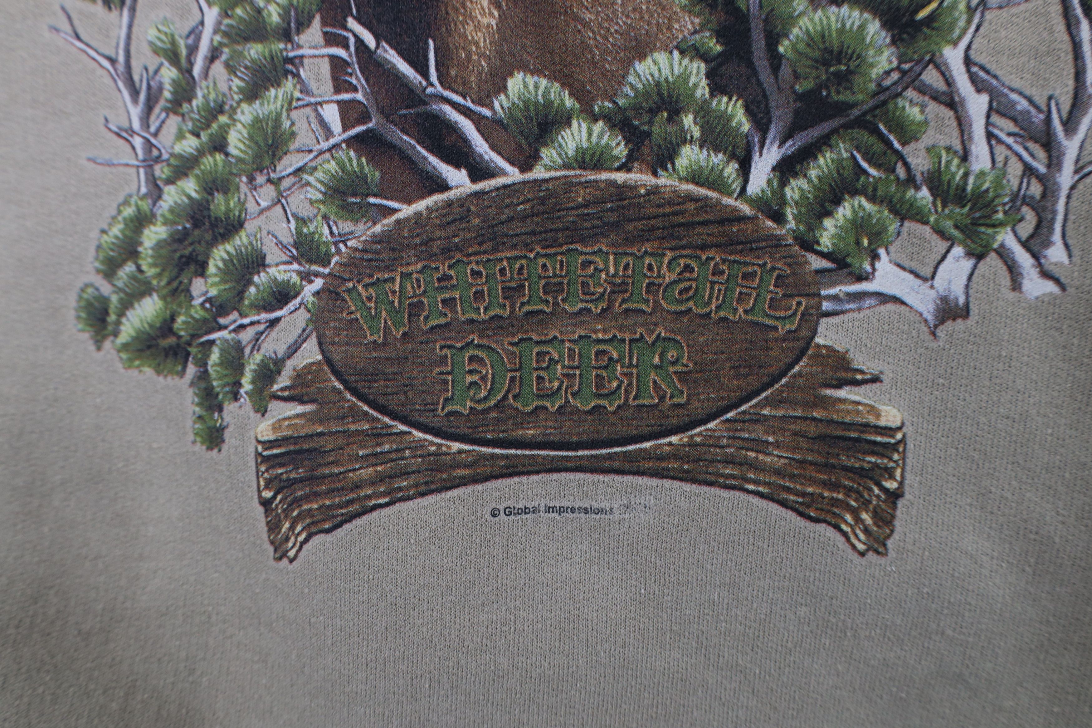 Vintage Vintage 90s Streetwear Whitetail Buck Crewneck Sweatshirt Size US XXL / EU 58 / 5 - 5 Thumbnail