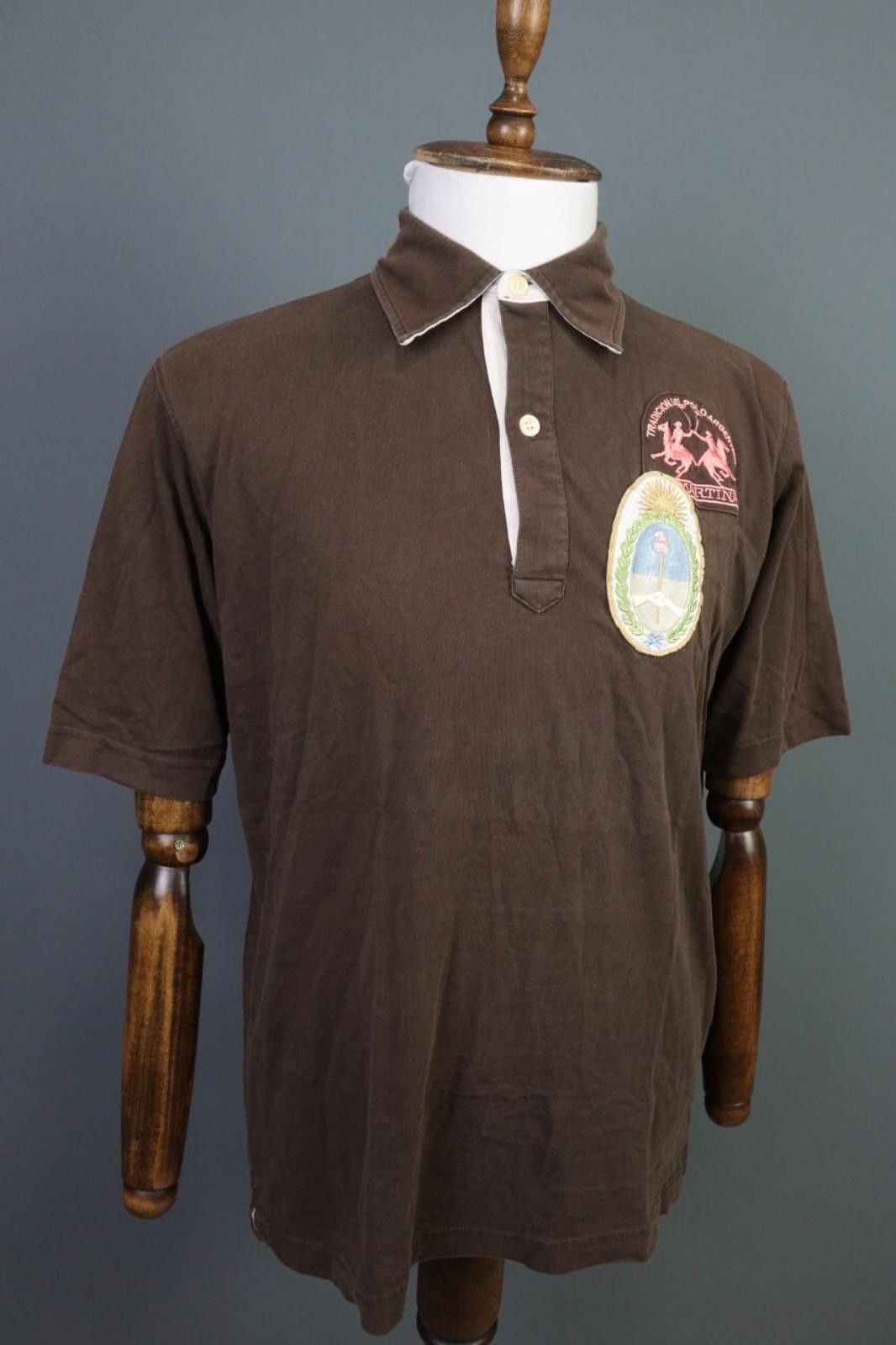 La Martina La Martina Brown Short Sleeve Polo Shirt Size XL Size US XL / EU 56 / 4 - 4 Thumbnail